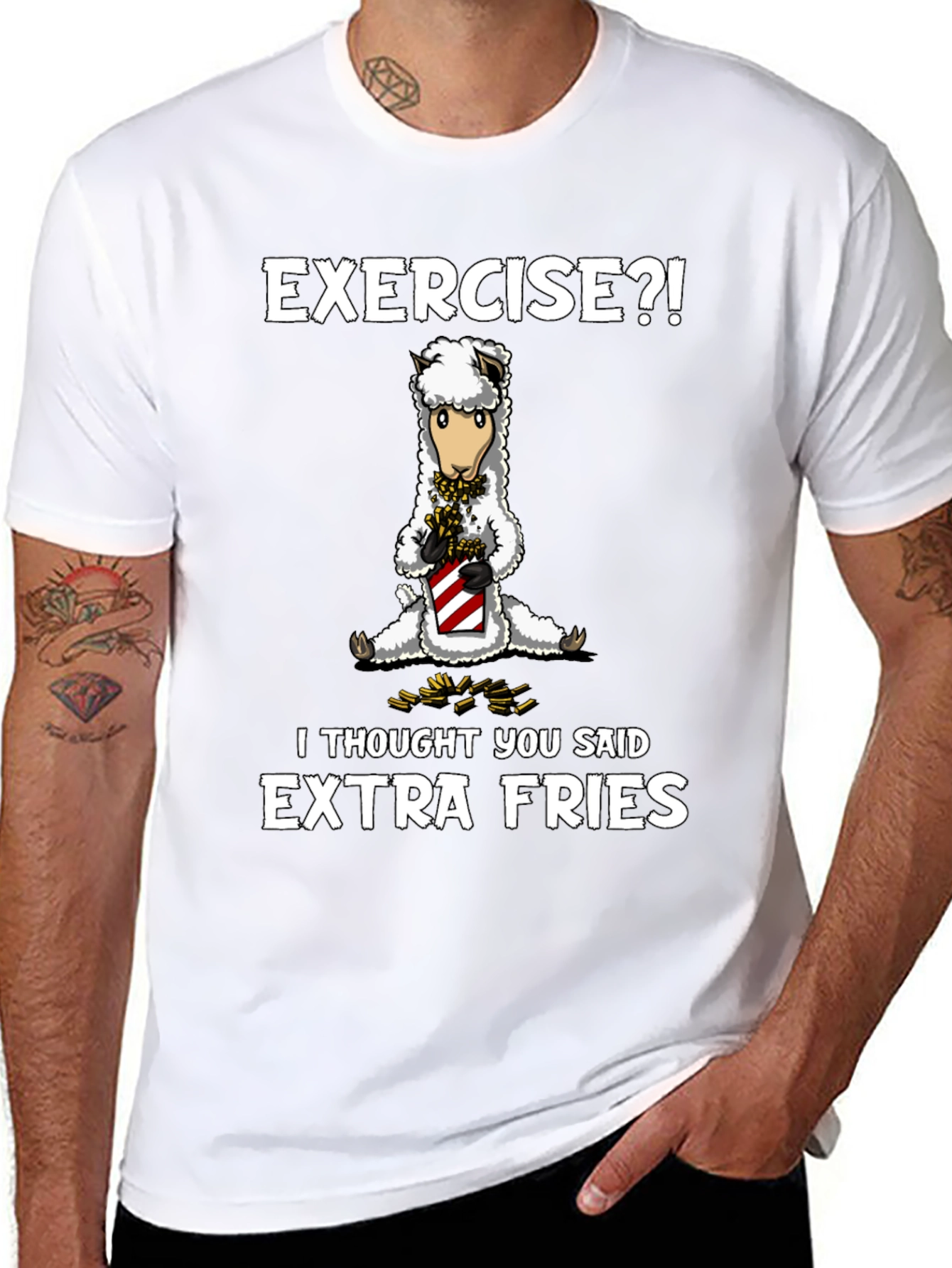 Exercise? Extra Fries T-Shirt