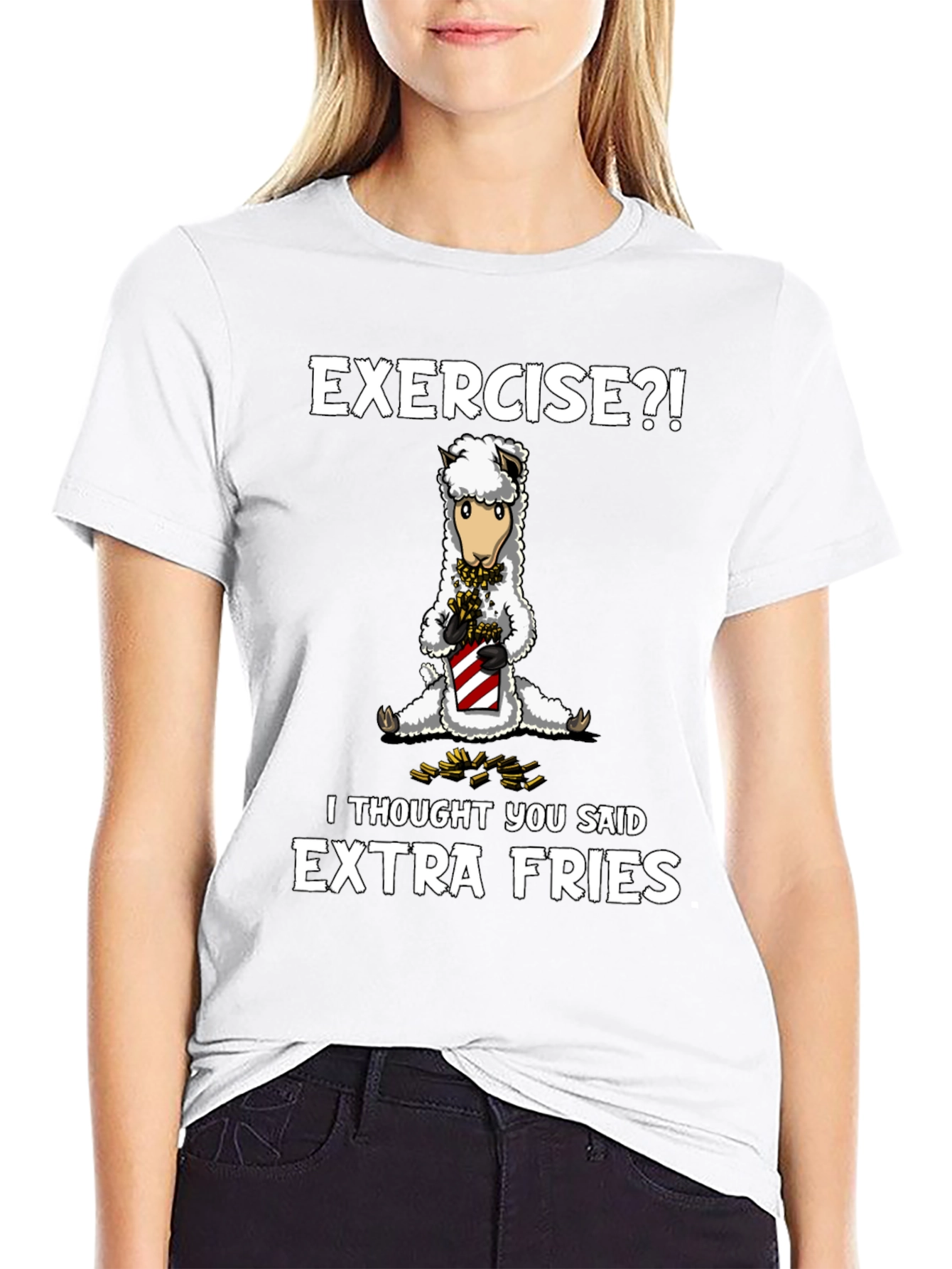 Exercise? Extra Fries T-Shirt