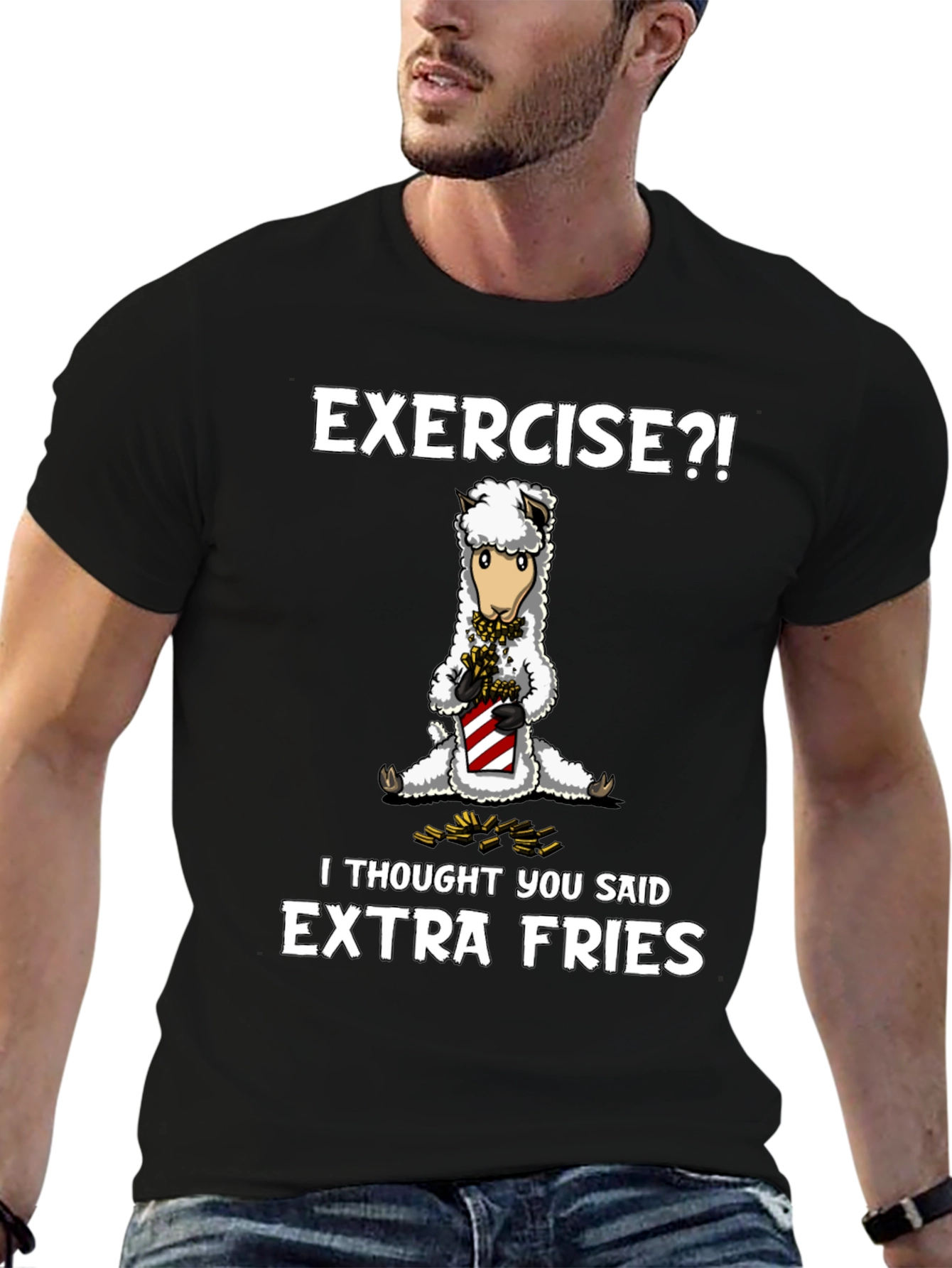 Exercise? Extra Fries T-Shirt
