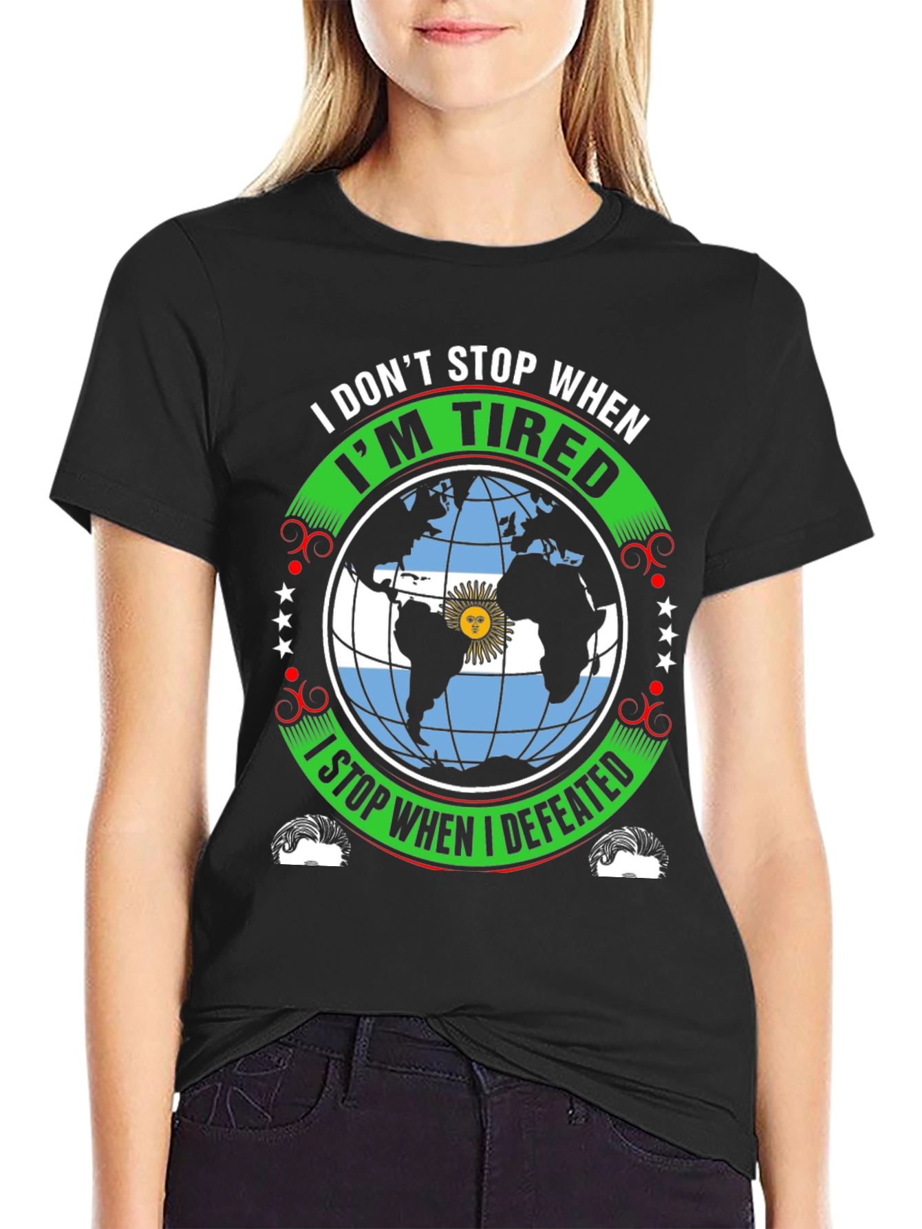 Argentina Pride Graphic T-Shirt - Never Give Up!