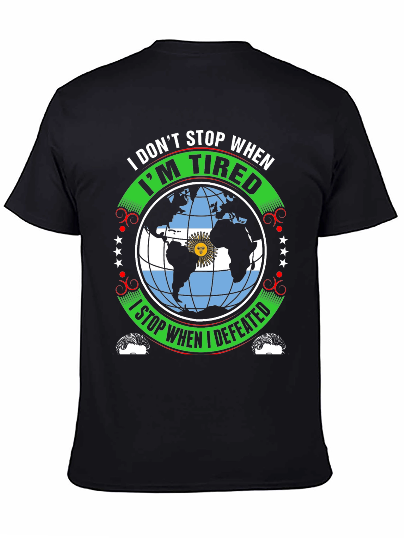 Argentina Pride Graphic T-Shirt - Never Give Up!