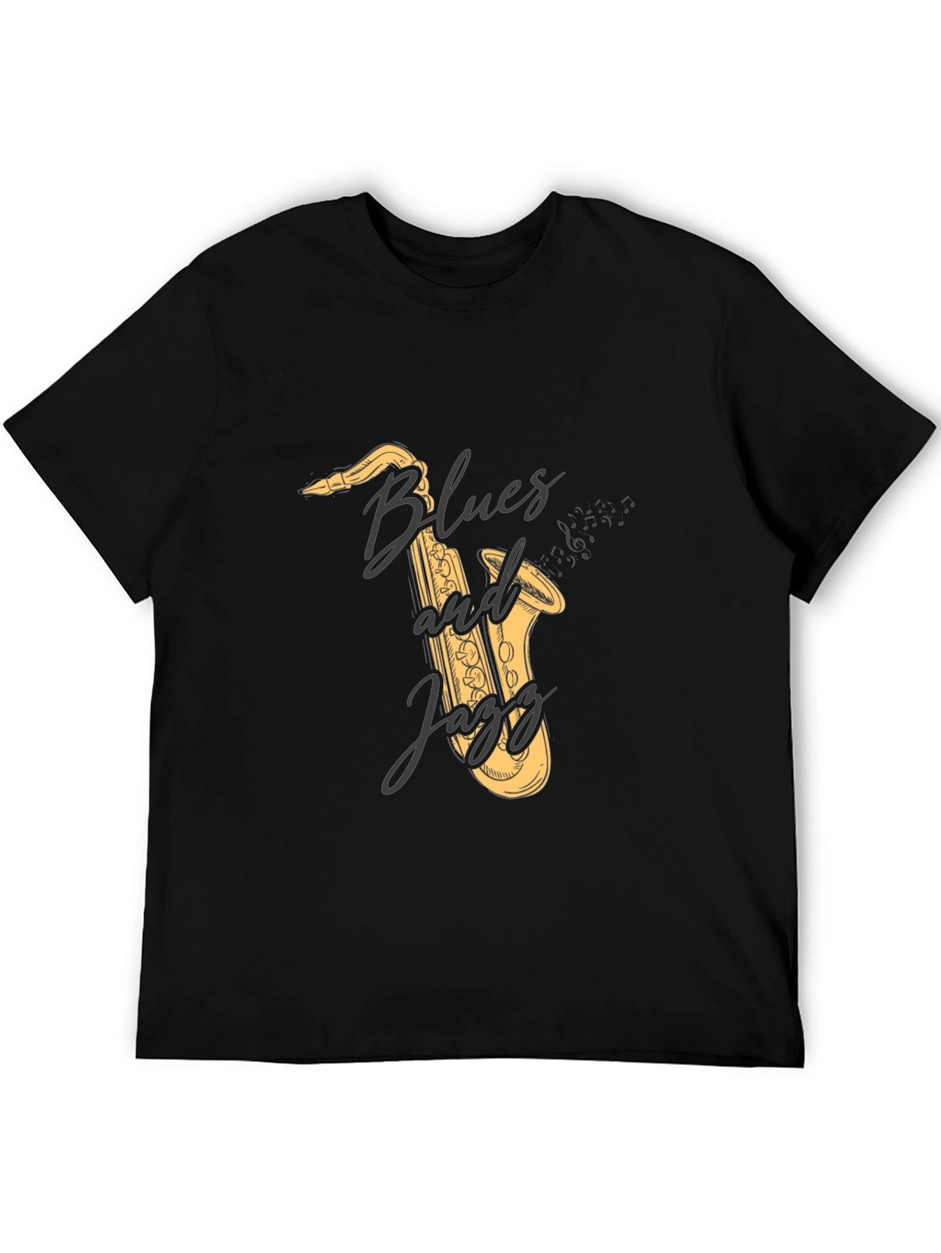 Blues and Jazz Saxophone Graphic Tee