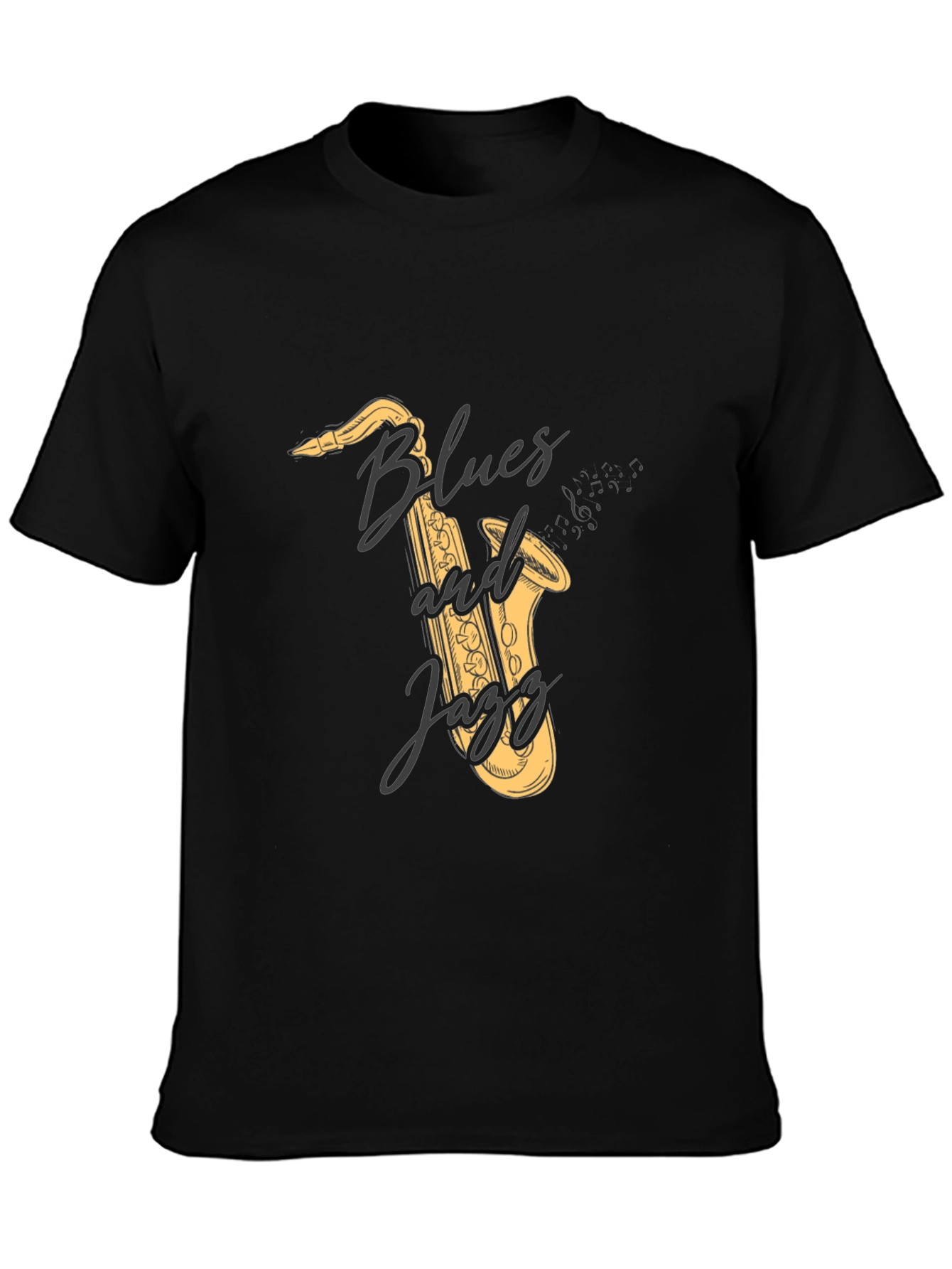 Blues and Jazz Saxophone Graphic Tee