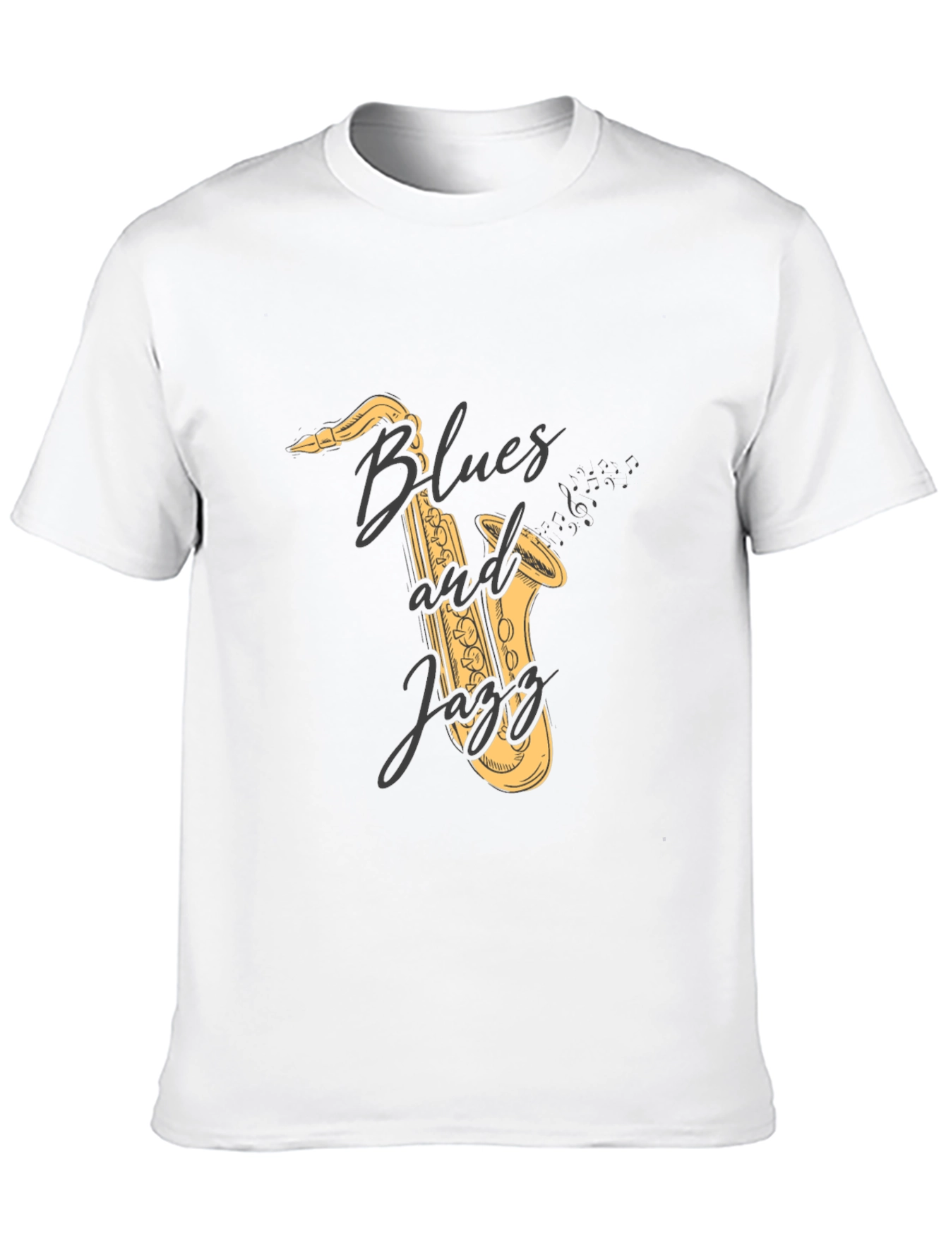 Blues and Jazz Saxophone Graphic Tee