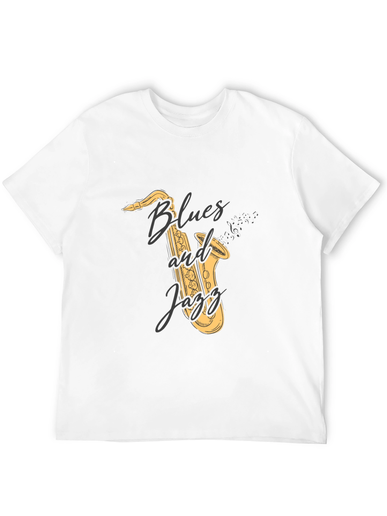 Blues and Jazz Saxophone Graphic Tee