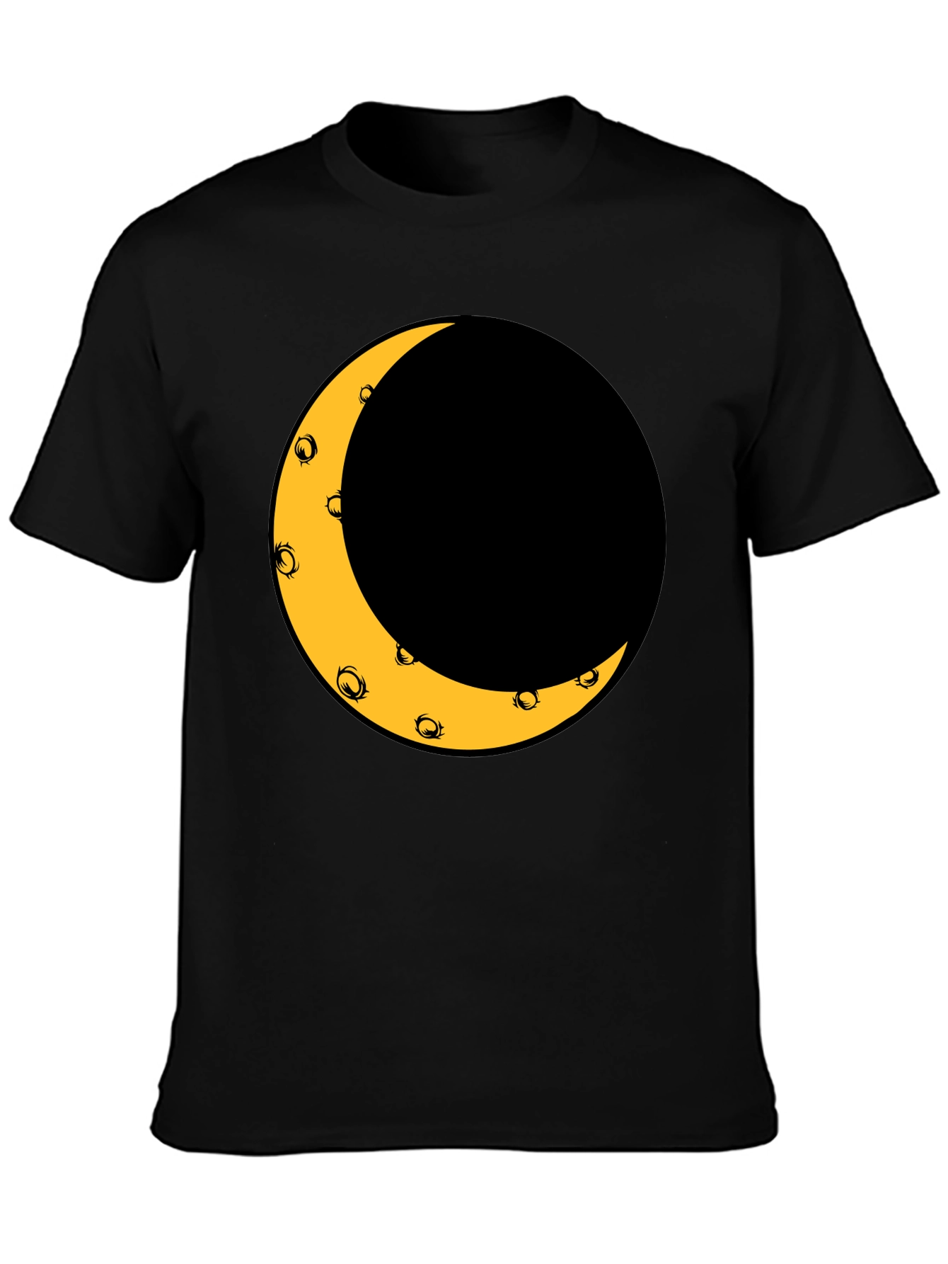 Crescent Moon Graphic Black T-Shirt