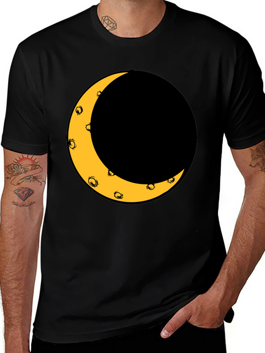 Crescent Moon Graphic Black T-Shirt