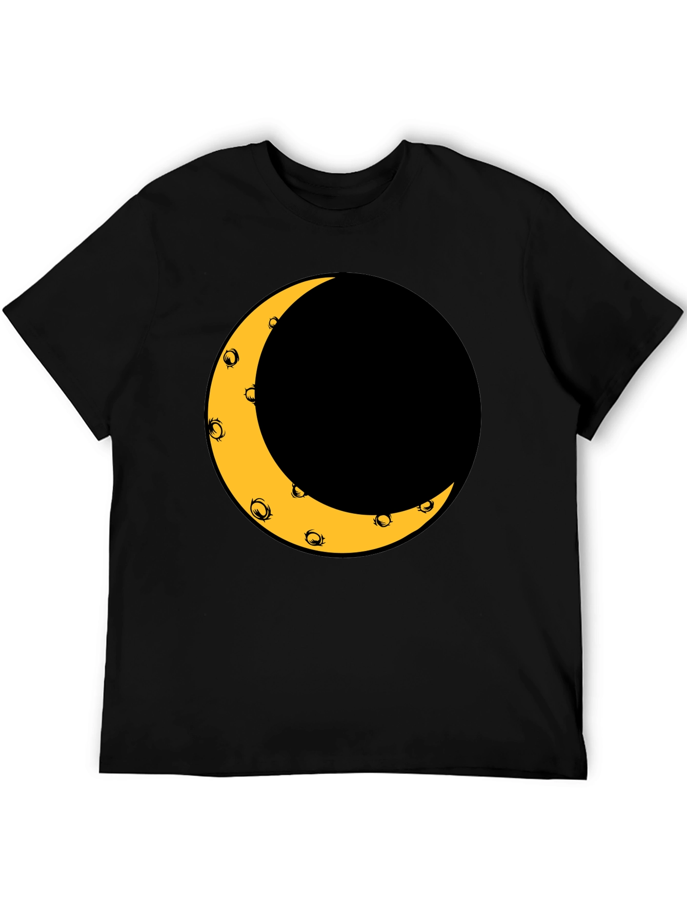 Crescent Moon Graphic Black T-Shirt