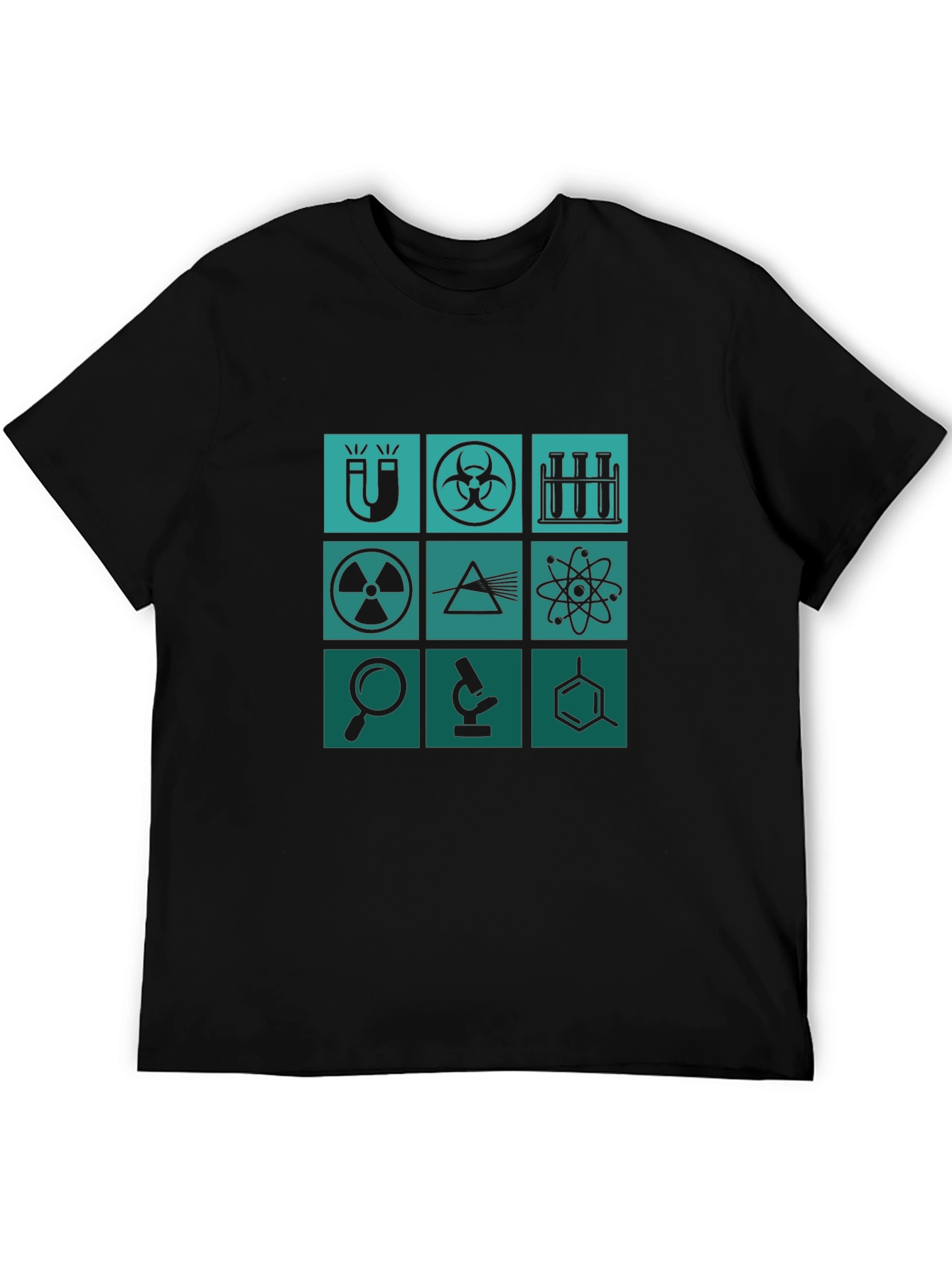 Science Icons Graphic Tee - Mens Black T-Shirt