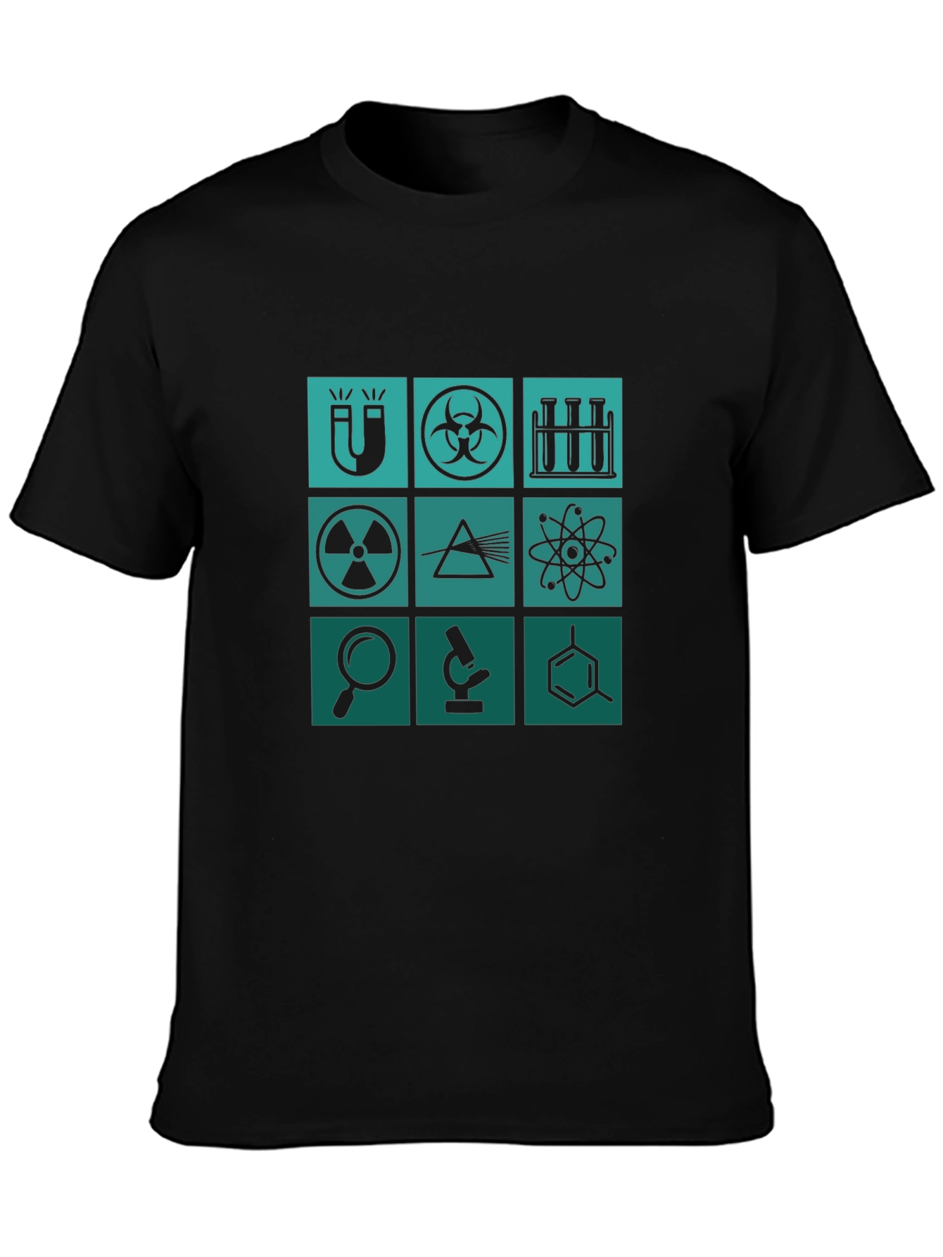 Science Icons Graphic Tee - Mens Black T-Shirt
