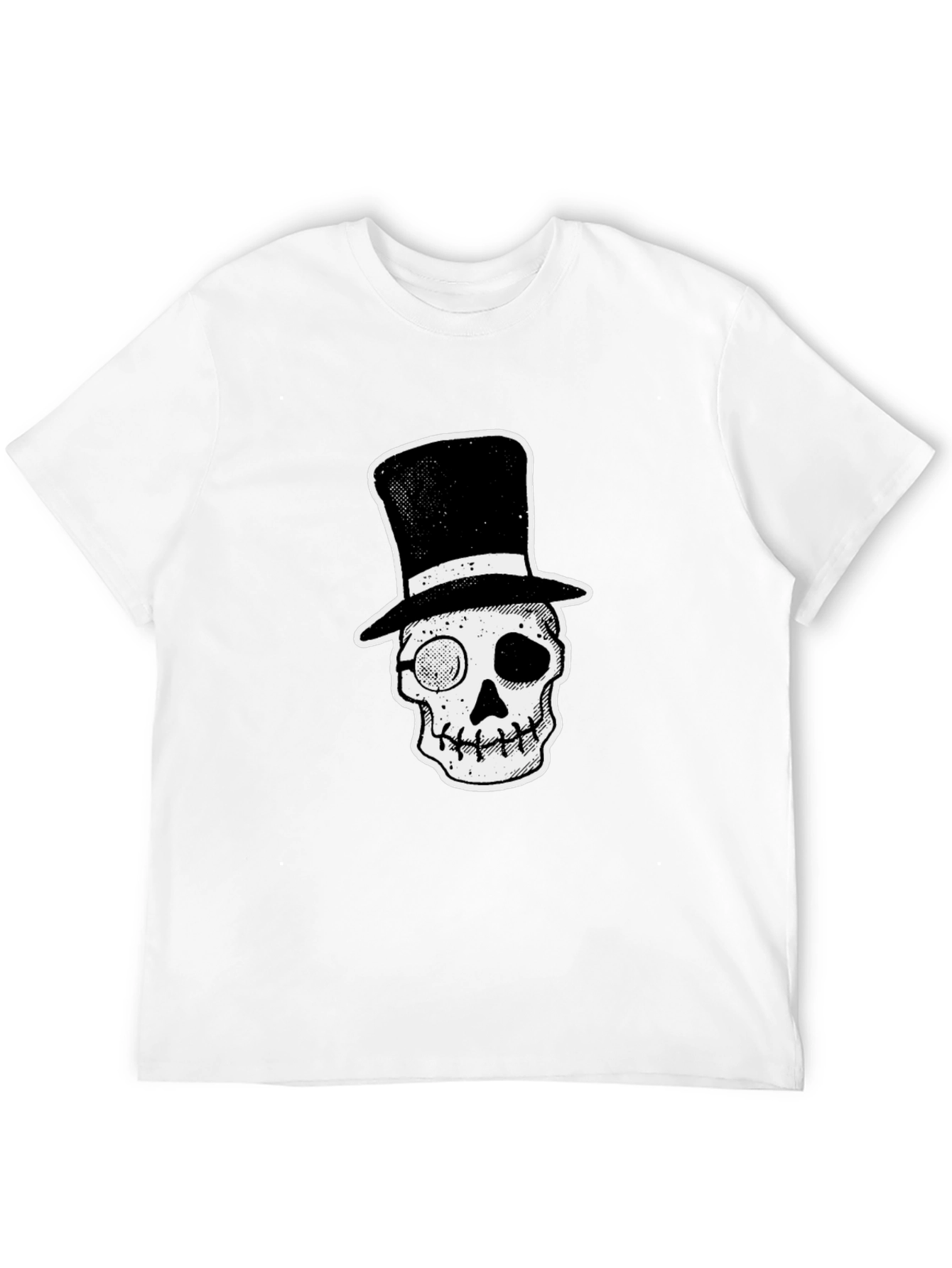 Skull with Top Hat T-Shirt - Unique Graphic Tee