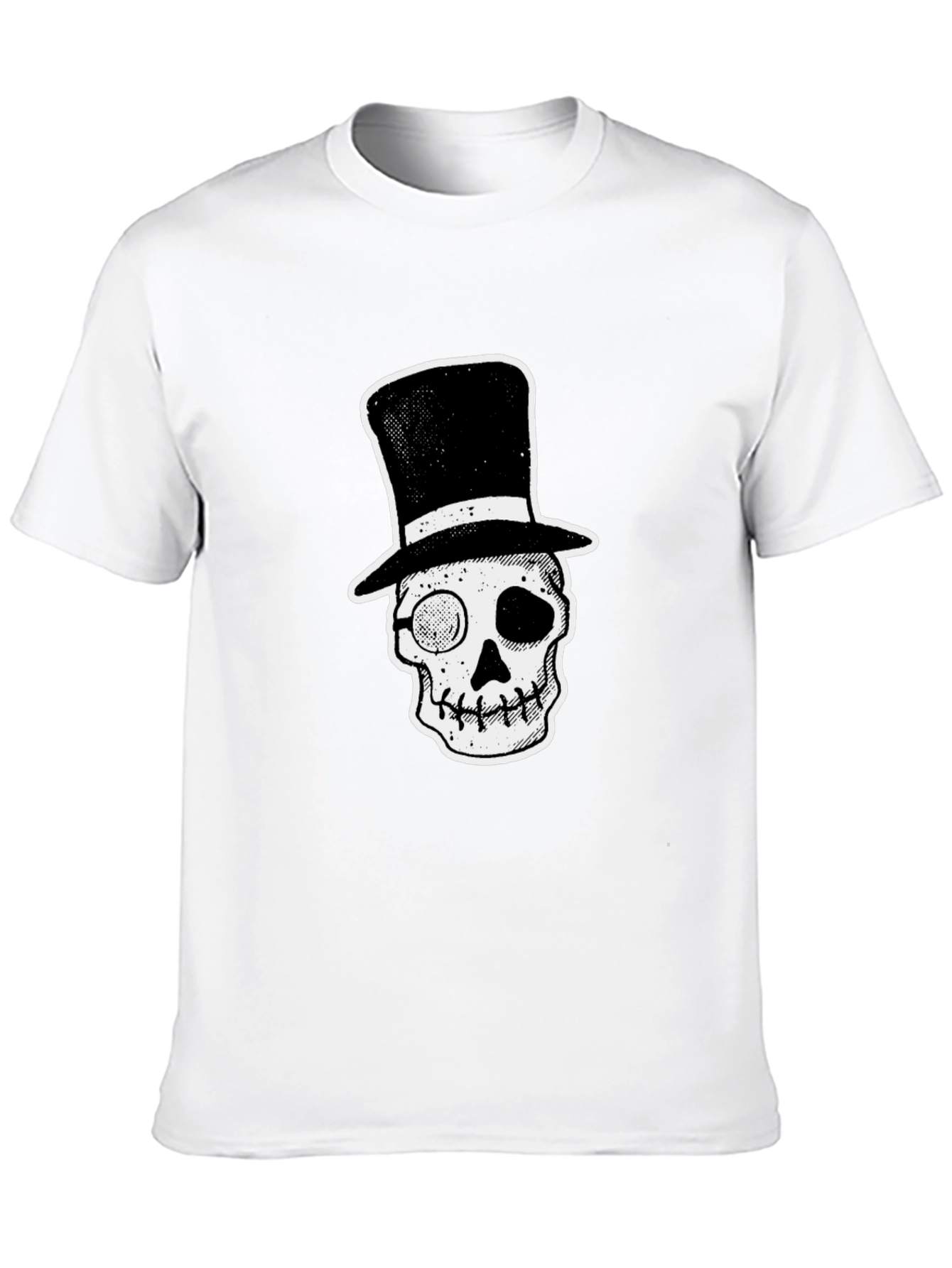 Skull with Top Hat T-Shirt - Unique Graphic Tee