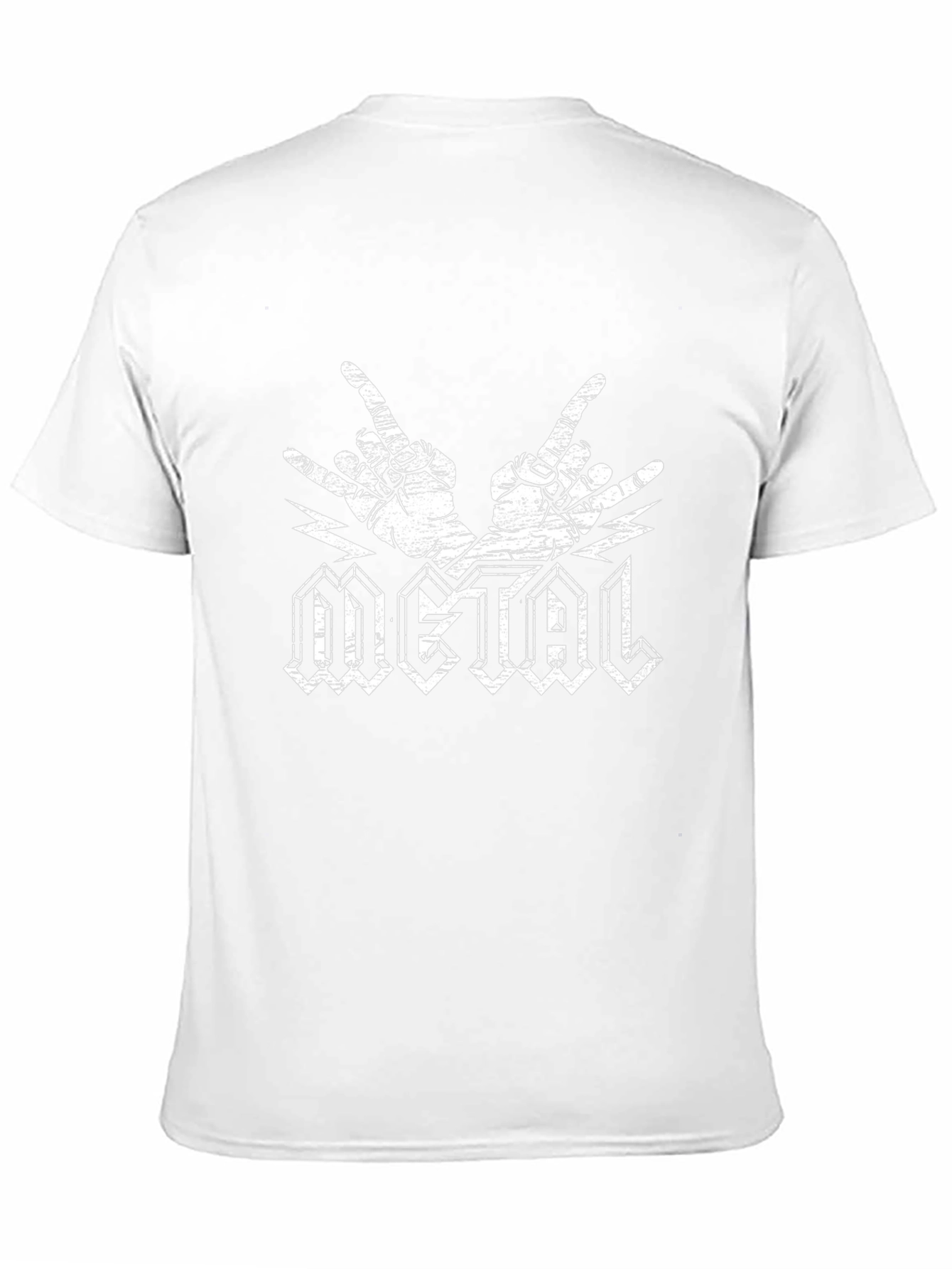 Metal Horns Black T-Shirt Rock On Concert Tee