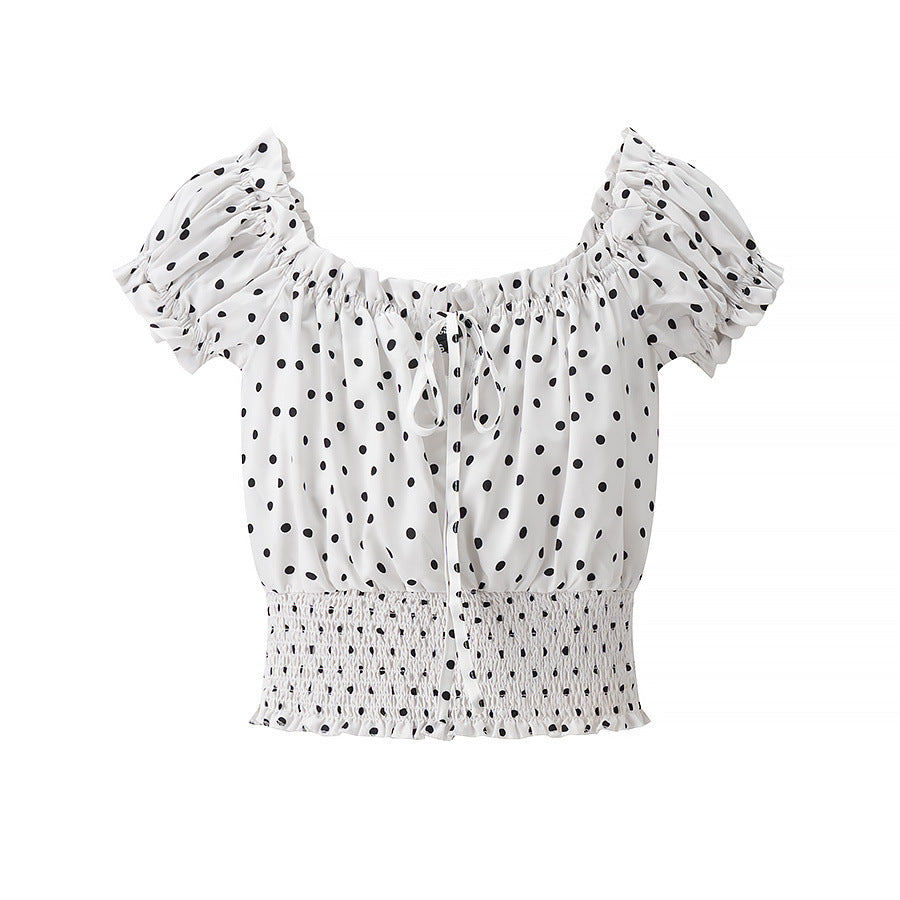 Polka dot printed top