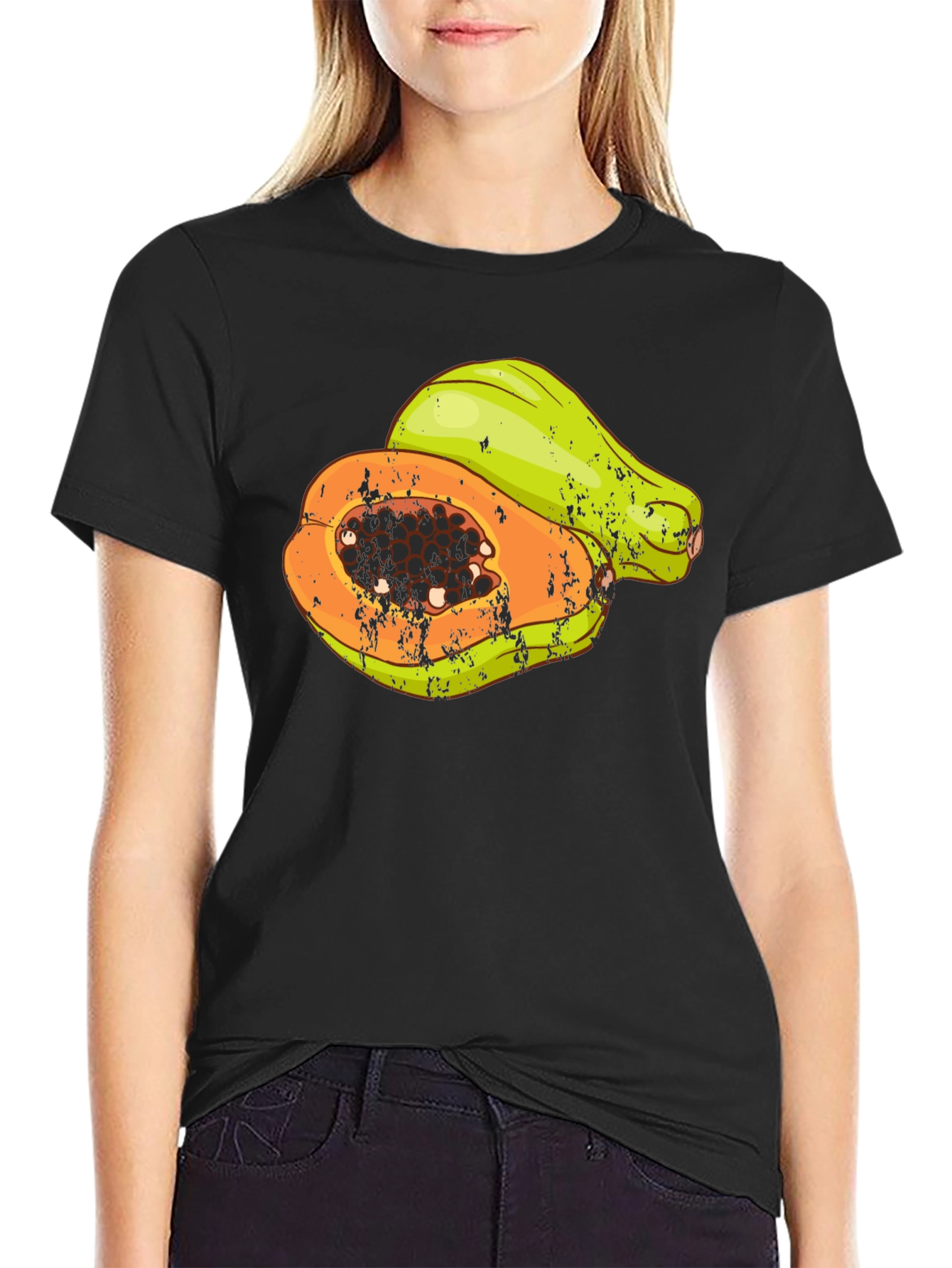 Papaya Graphic Tee - Tropical Fruit T-Shirt