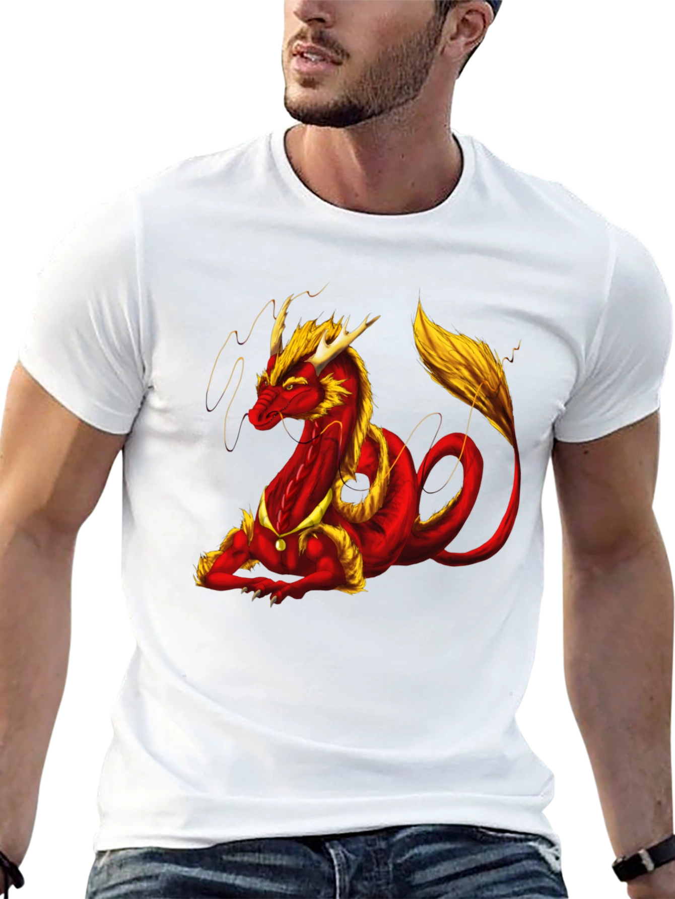 Dragon Graphic Black T-Shirt for Men