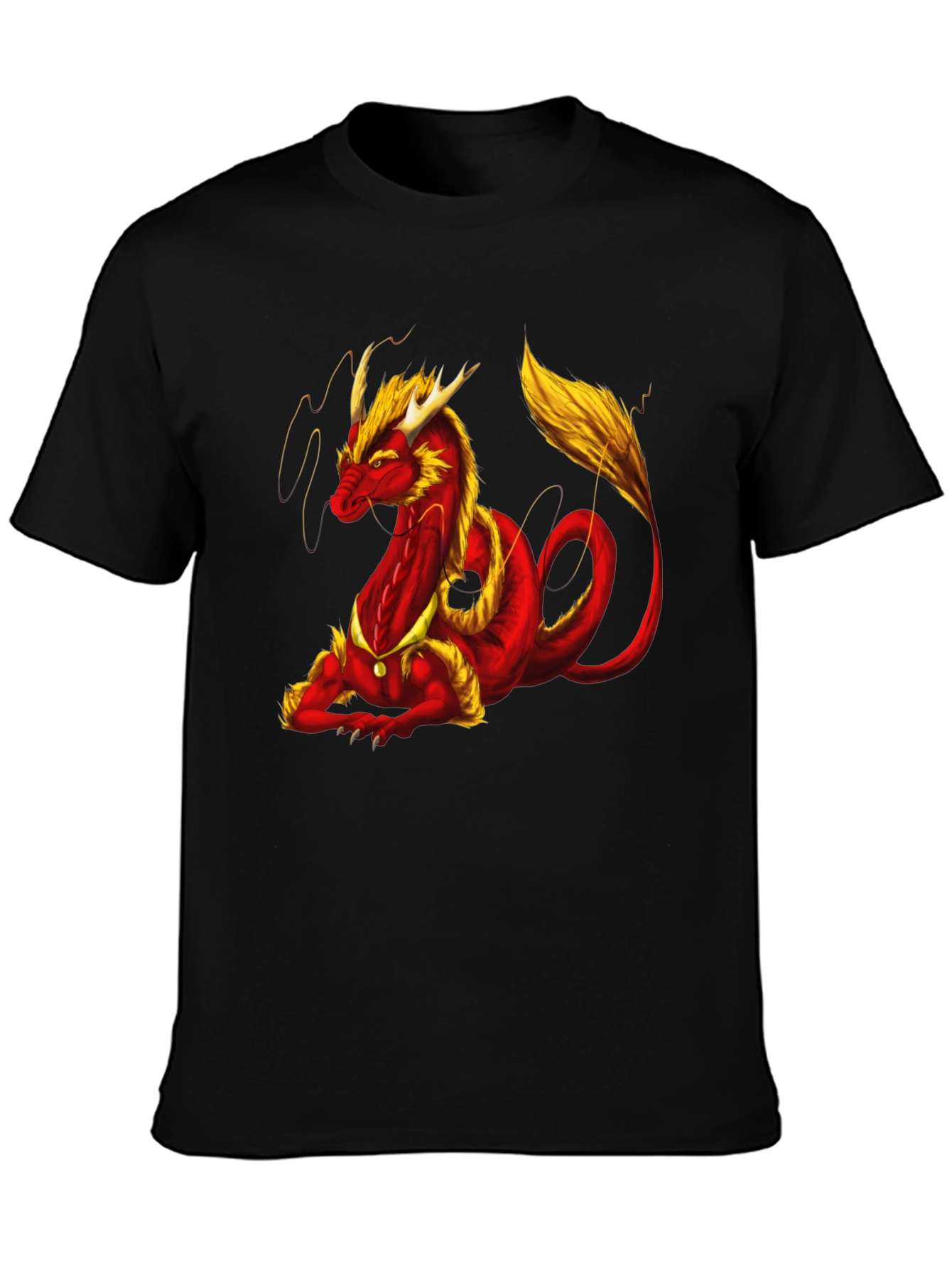 Dragon Graphic Black T-Shirt for Men