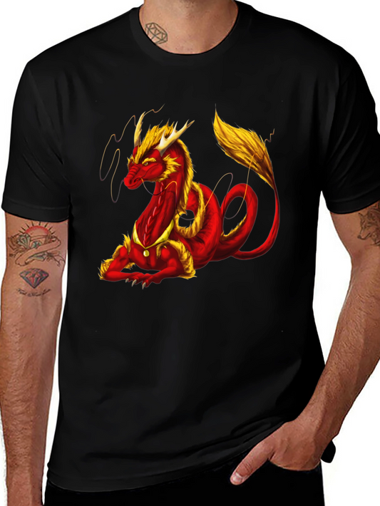 Dragon Graphic Black T-Shirt for Men