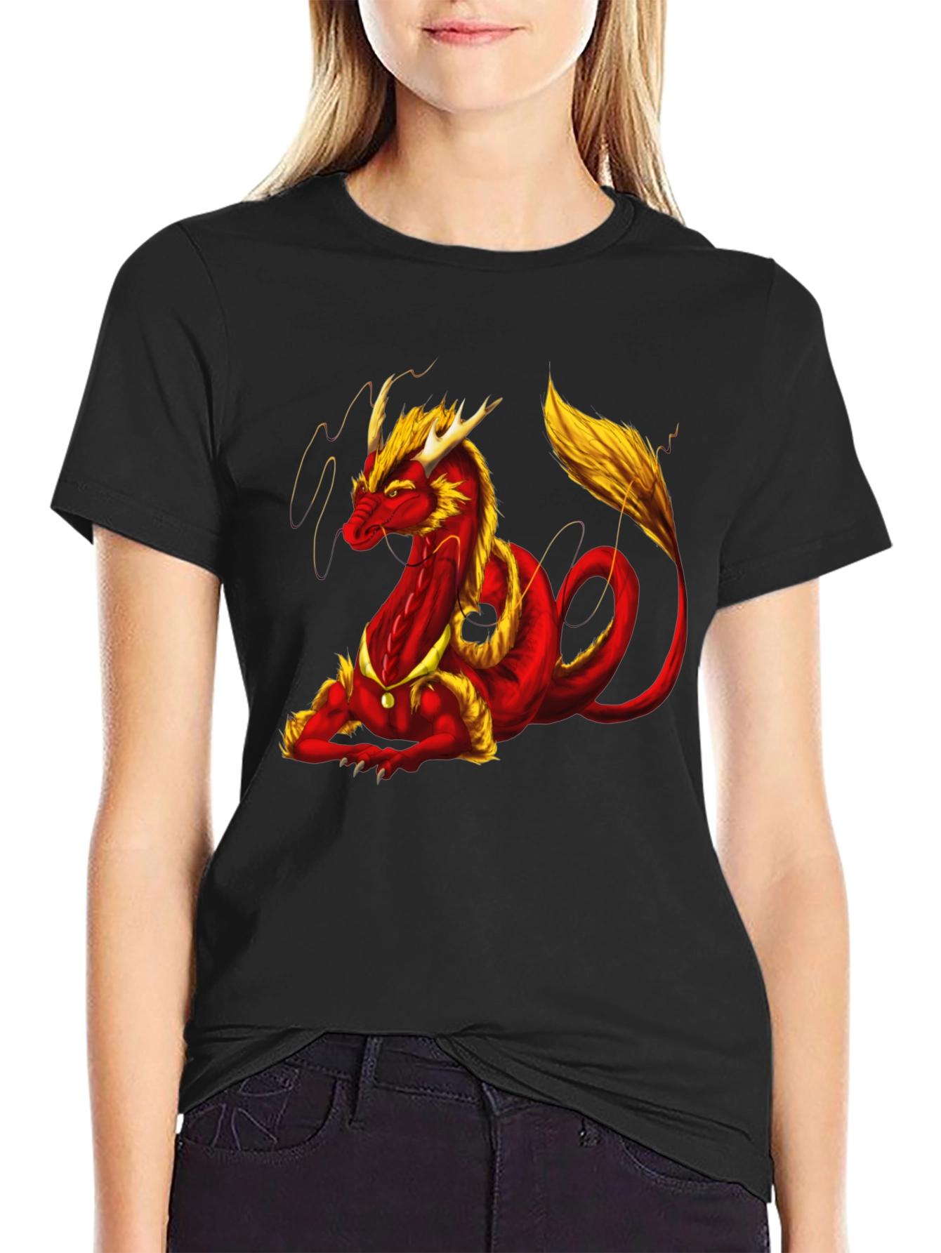 Dragon Graphic Black T-Shirt for Men