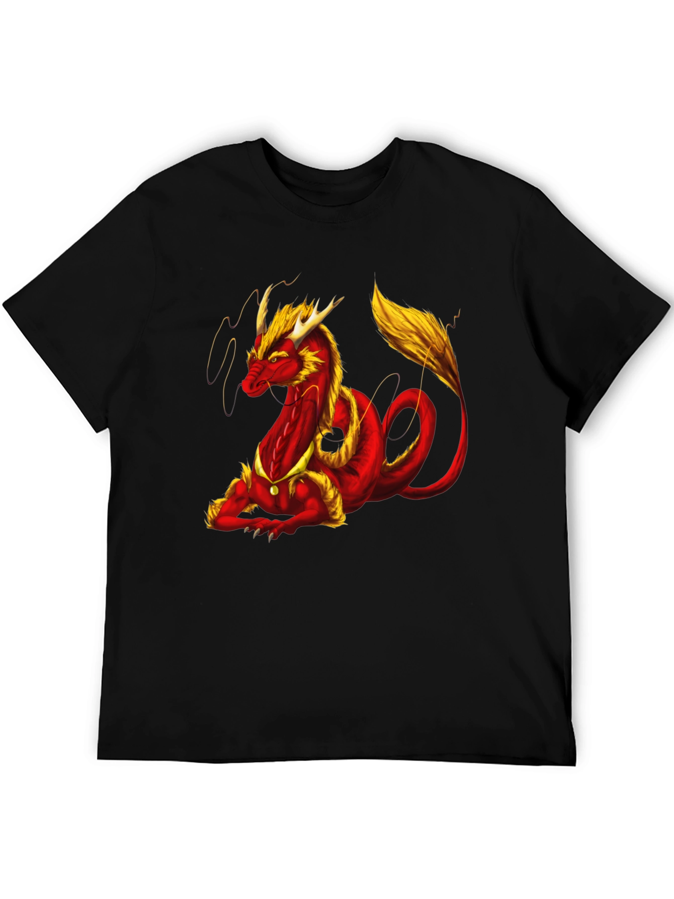 Dragon Graphic Black T-Shirt for Men