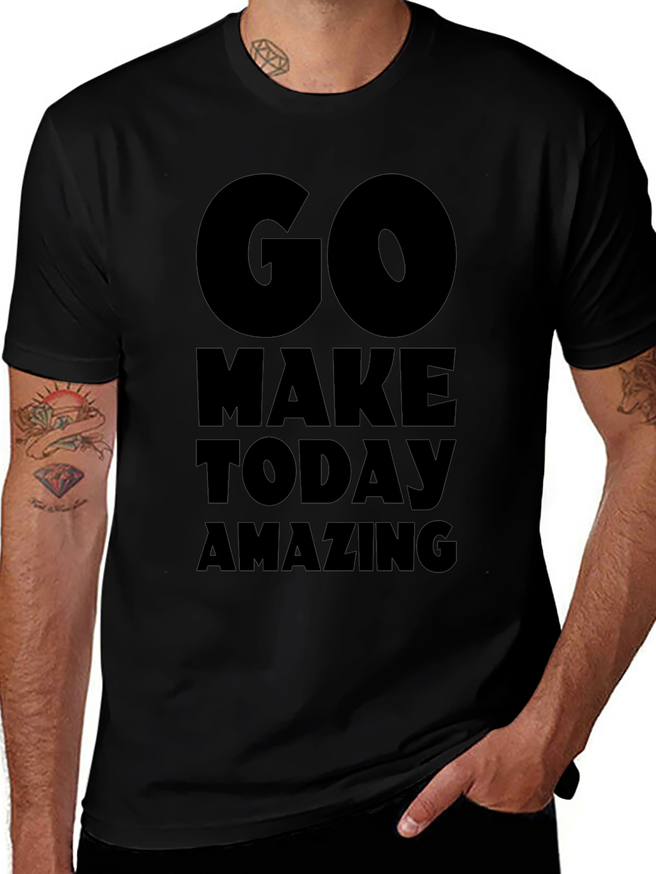 Motivational Go Make Today Amazing Black T-Shirt