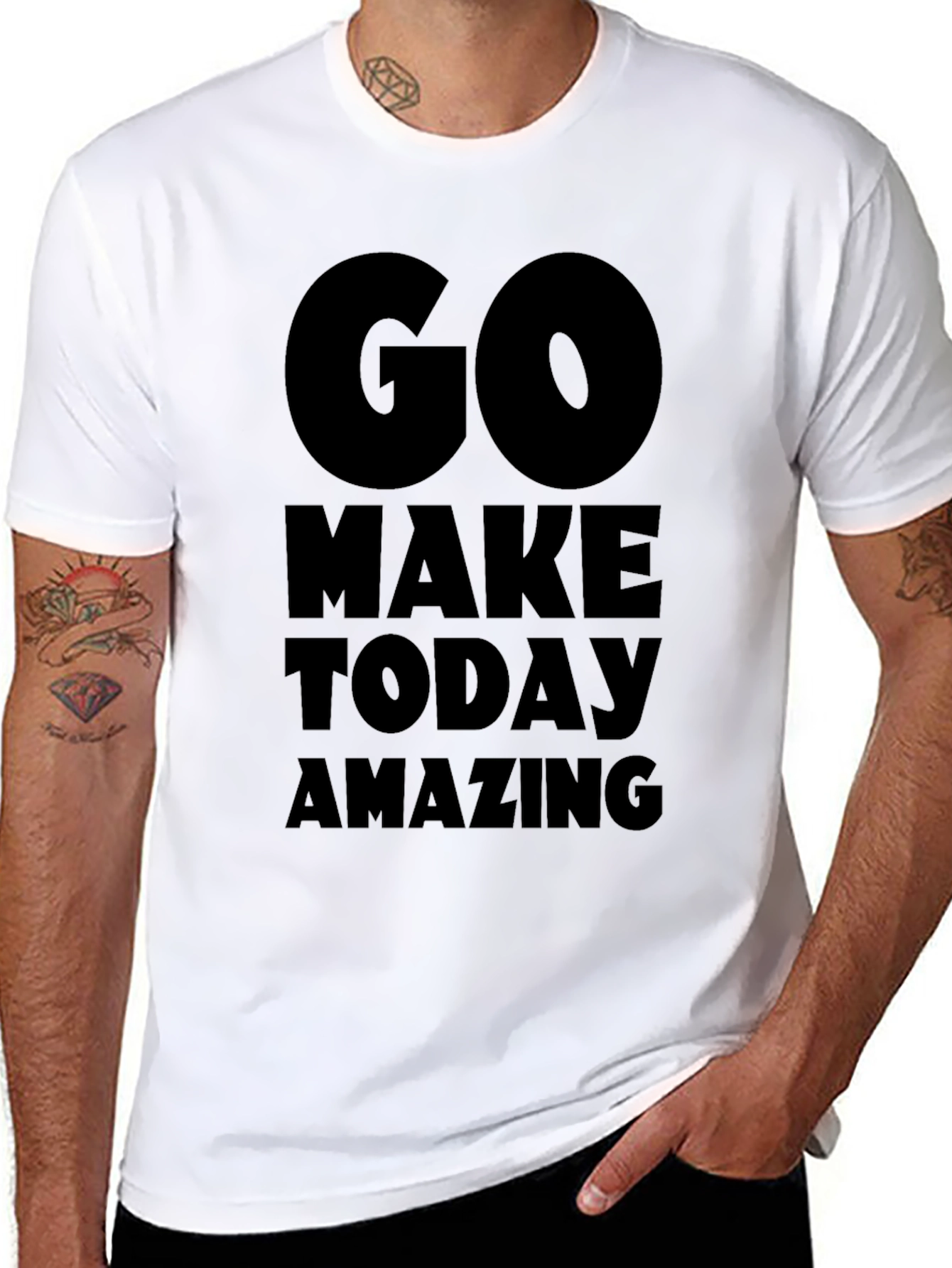 Motivational Go Make Today Amazing Black T-Shirt