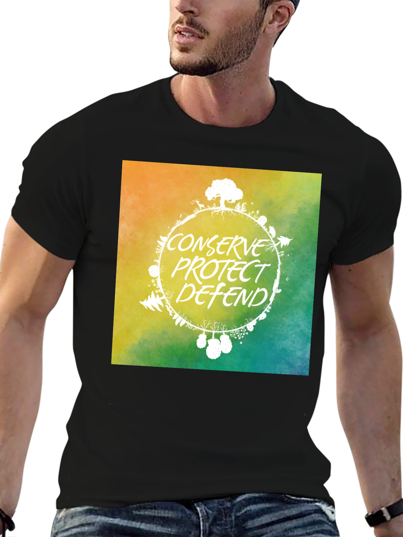 Eco-Friendly Graphic Tee: Conserve Protect Defend