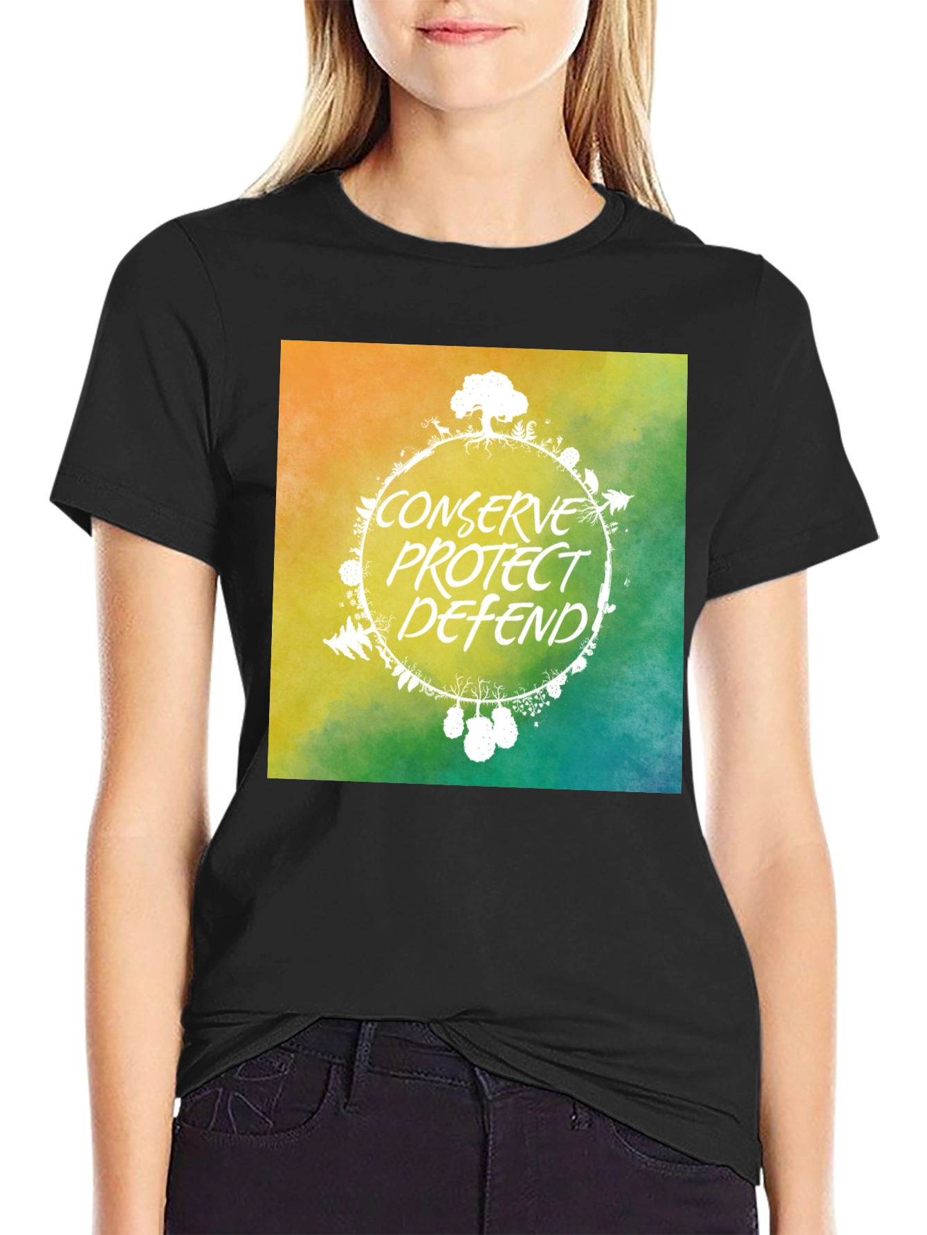 Eco-Friendly Graphic Tee: Conserve Protect Defend