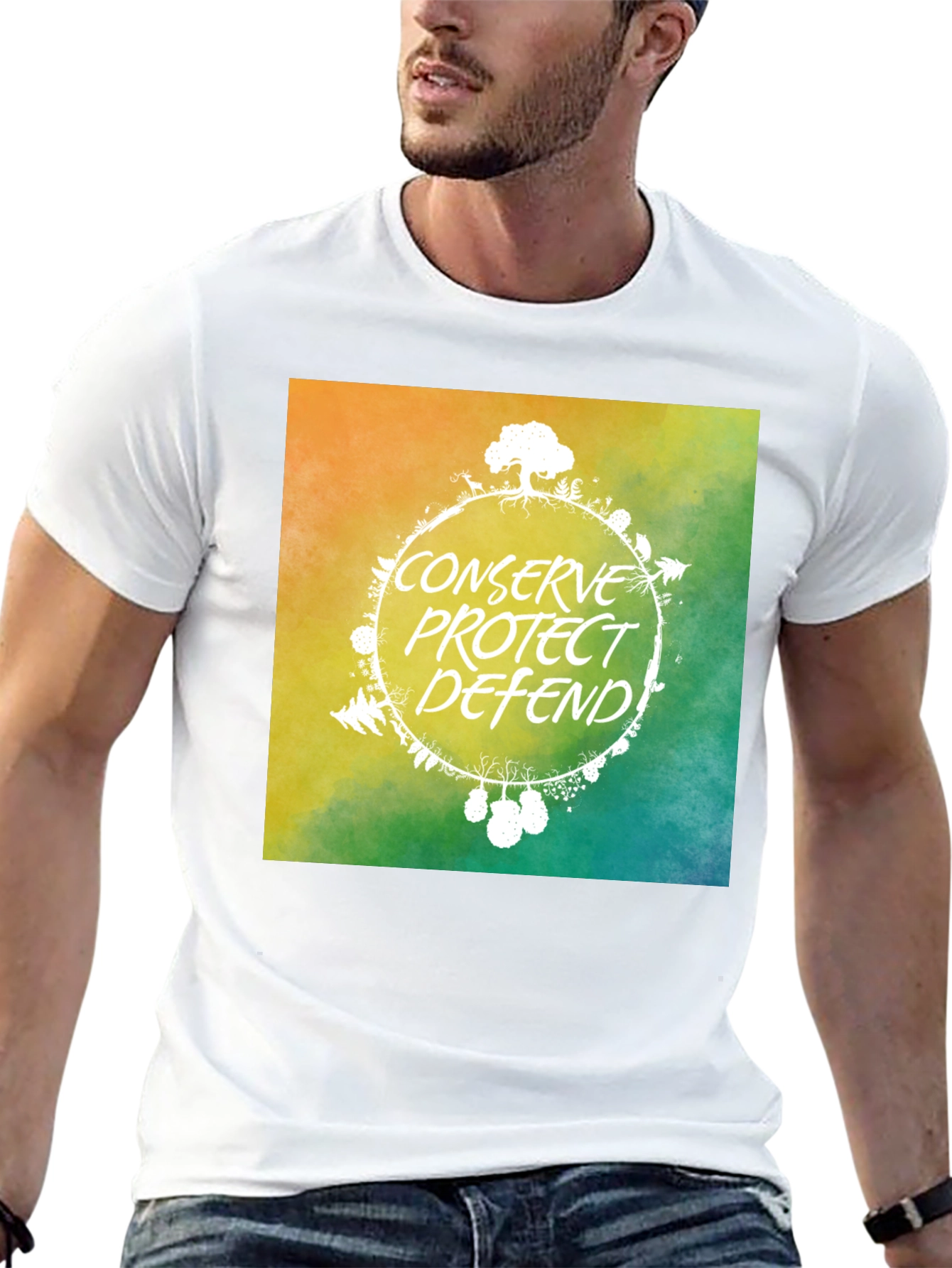 Eco-Friendly Graphic Tee: Conserve Protect Defend