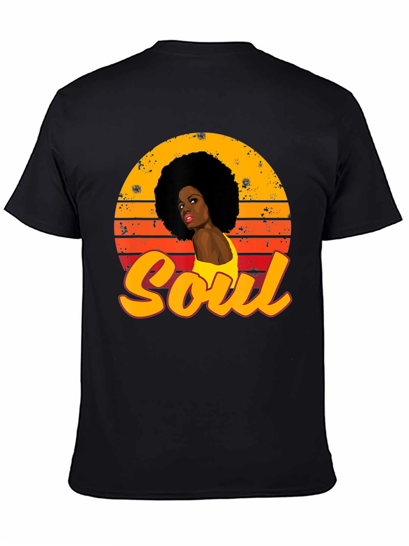 Soul Afro Woman Sunset Graphic Tee