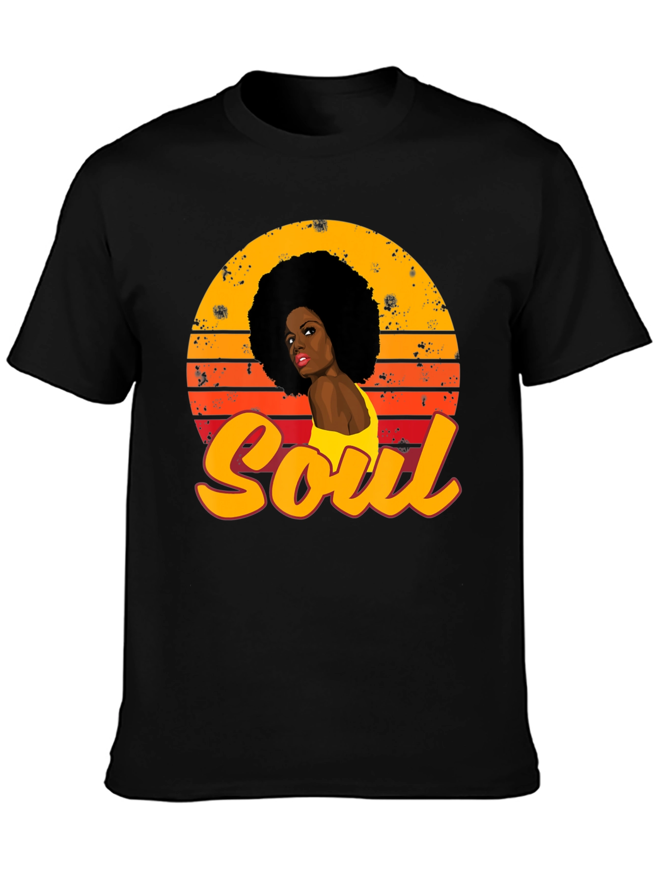 Soul Afro Woman Sunset Graphic Tee