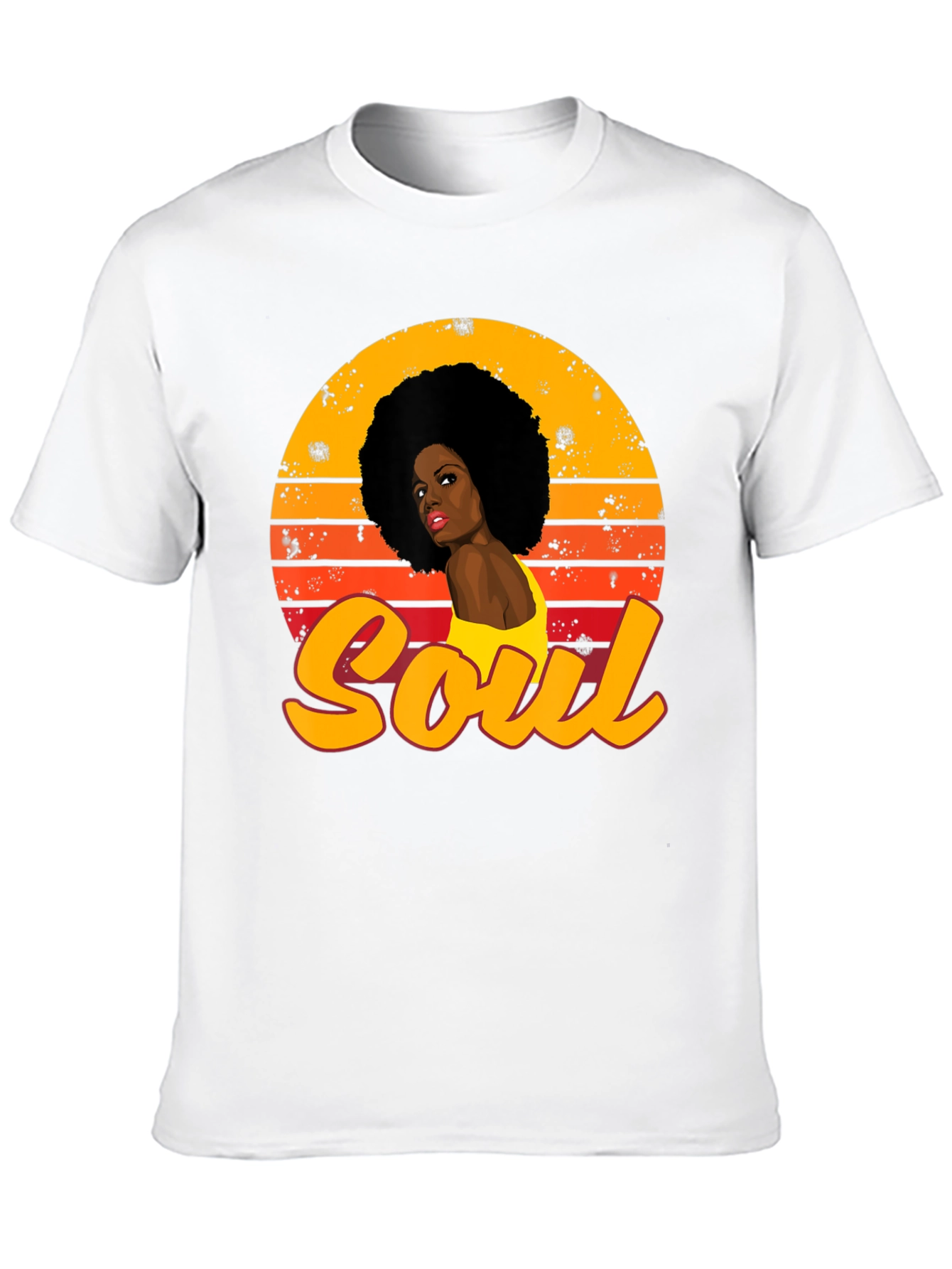 Soul Afro Woman Sunset Graphic Tee