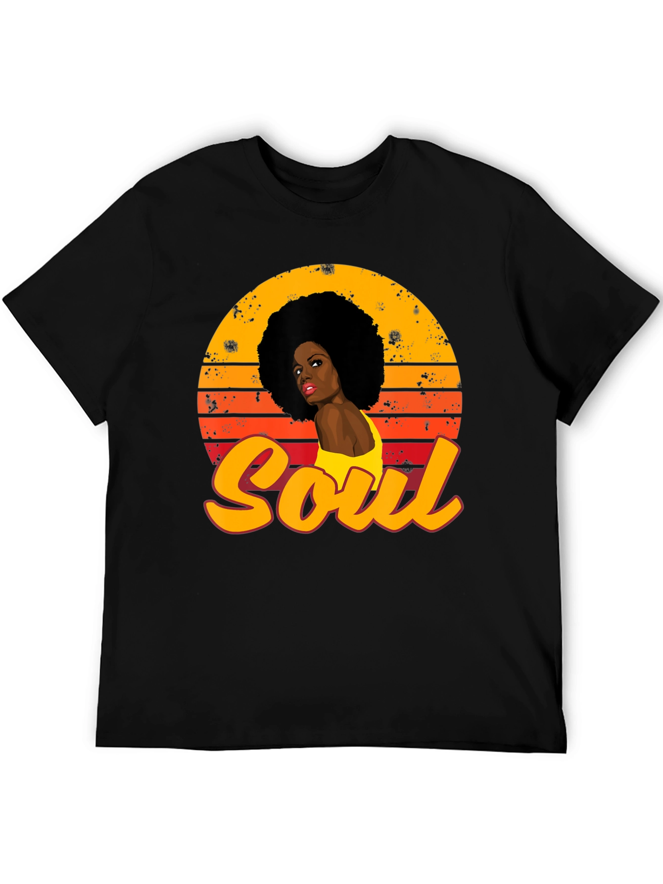 Soul Afro Woman Sunset Graphic Tee