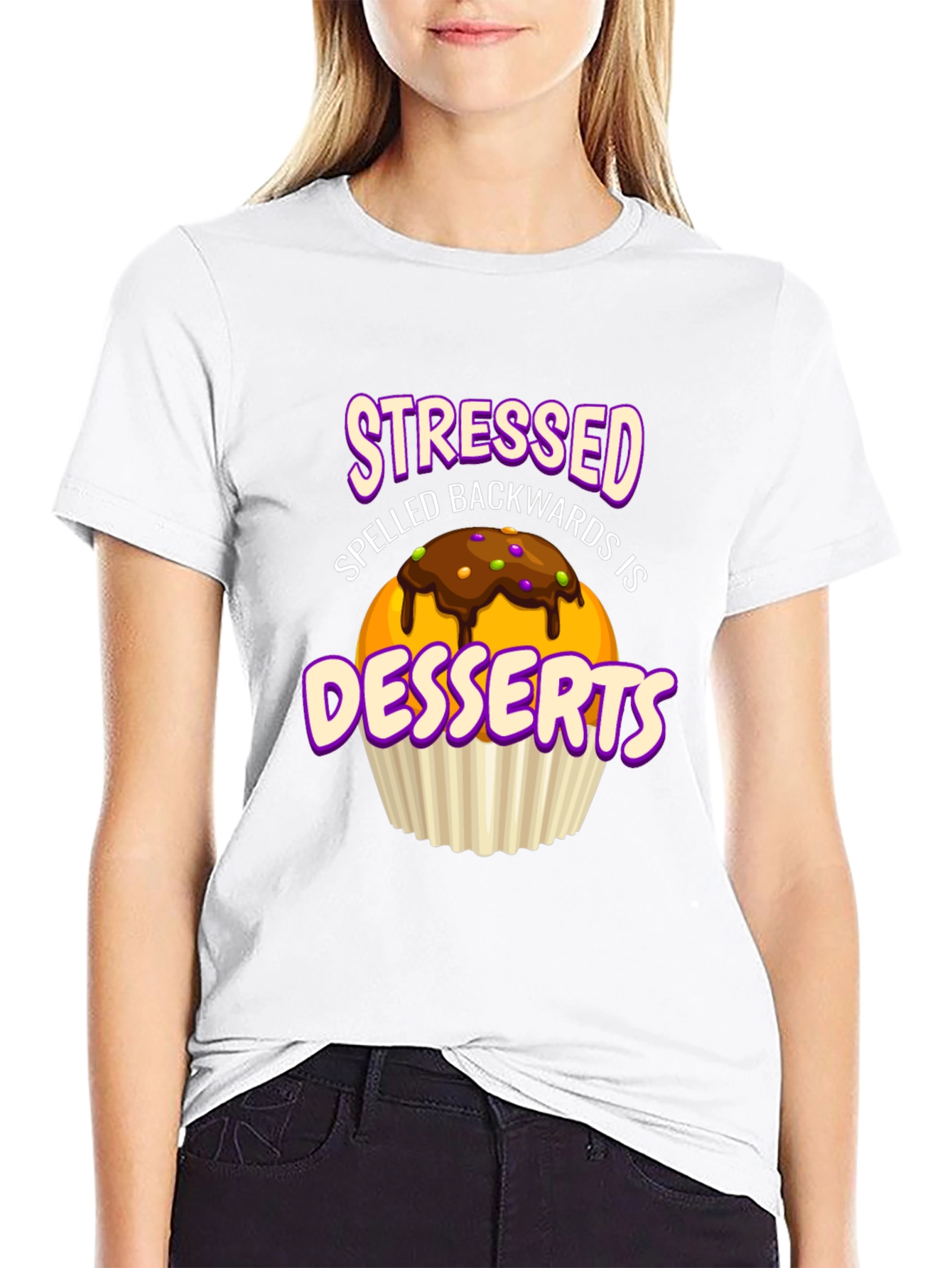 Stressed Spelled Backwards is Desserts T-Shirt