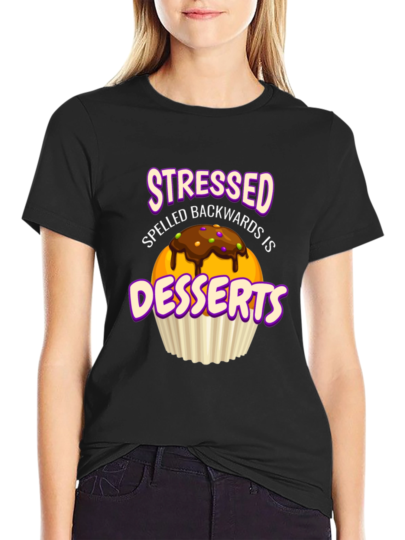 Stressed Spelled Backwards is Desserts T-Shirt