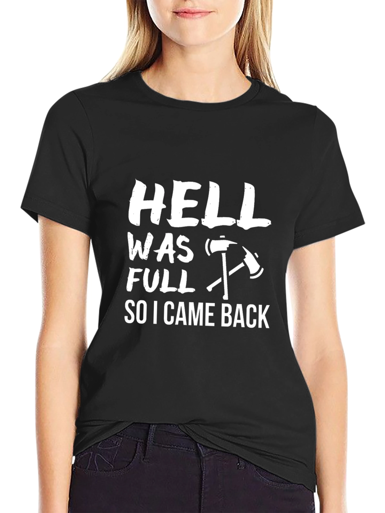 Hell Was Full Graphic Tee - Black T-Shirt