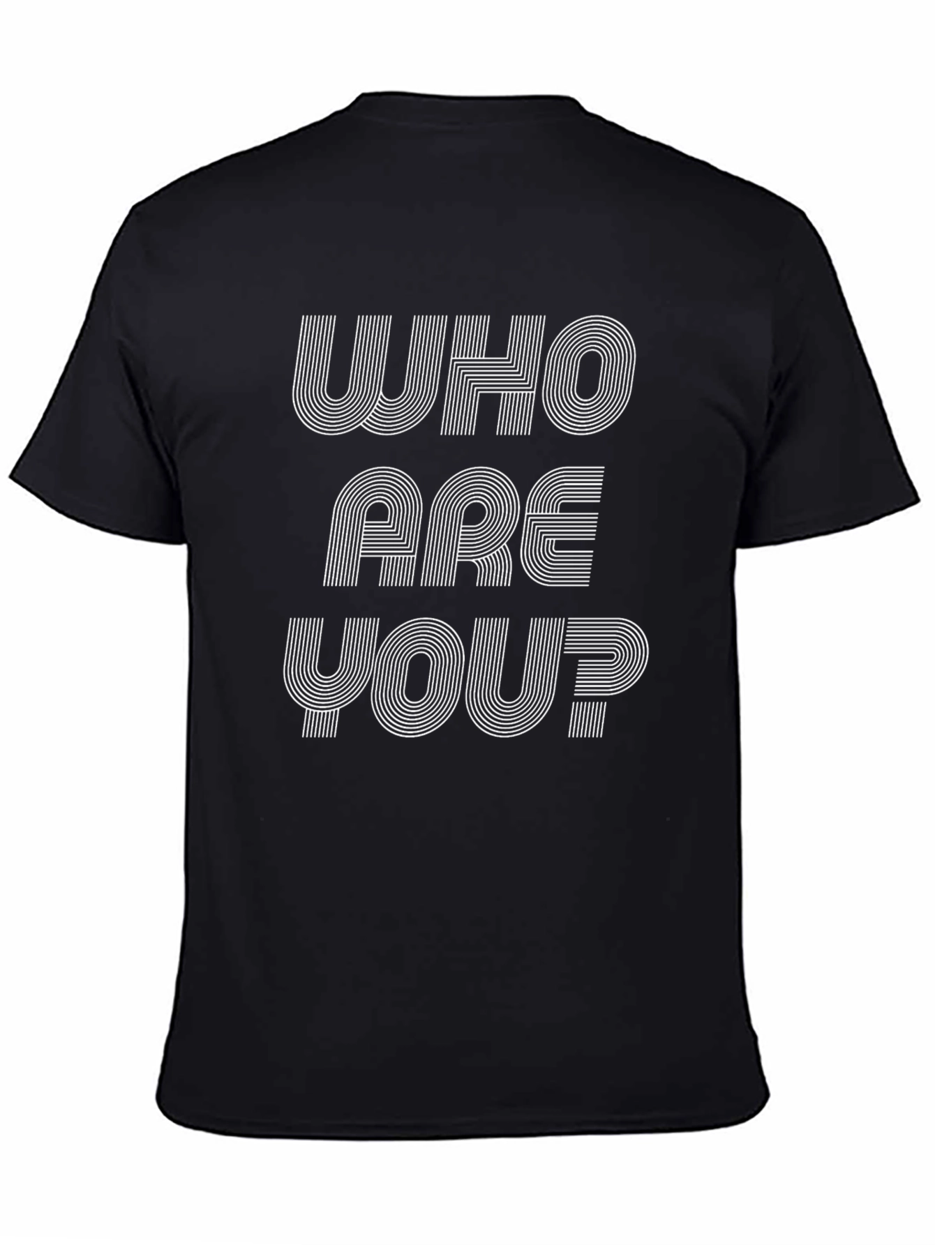 Retro Who Are You? Graphic Tee - Black