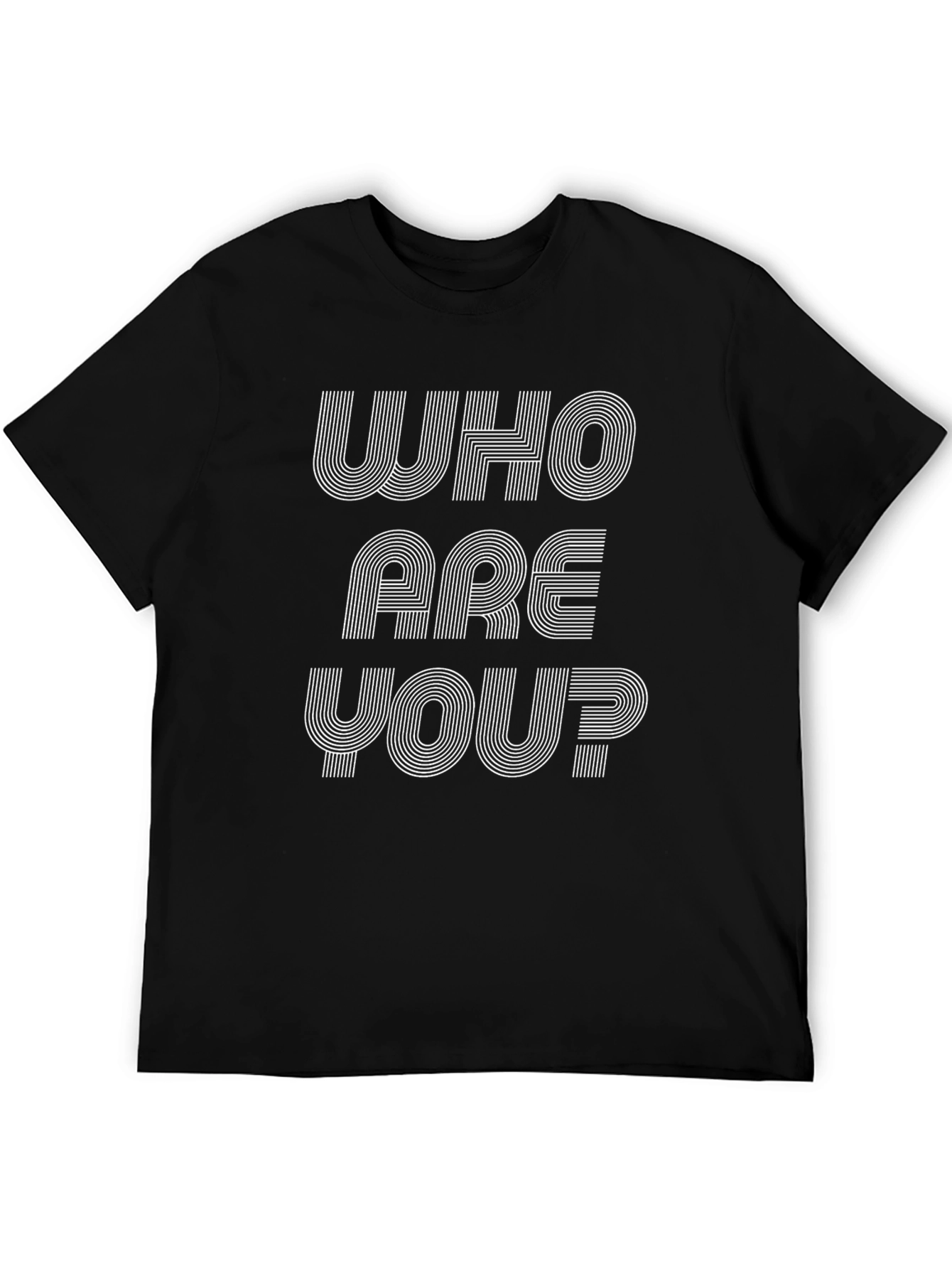 Retro Who Are You? Graphic Tee - Black