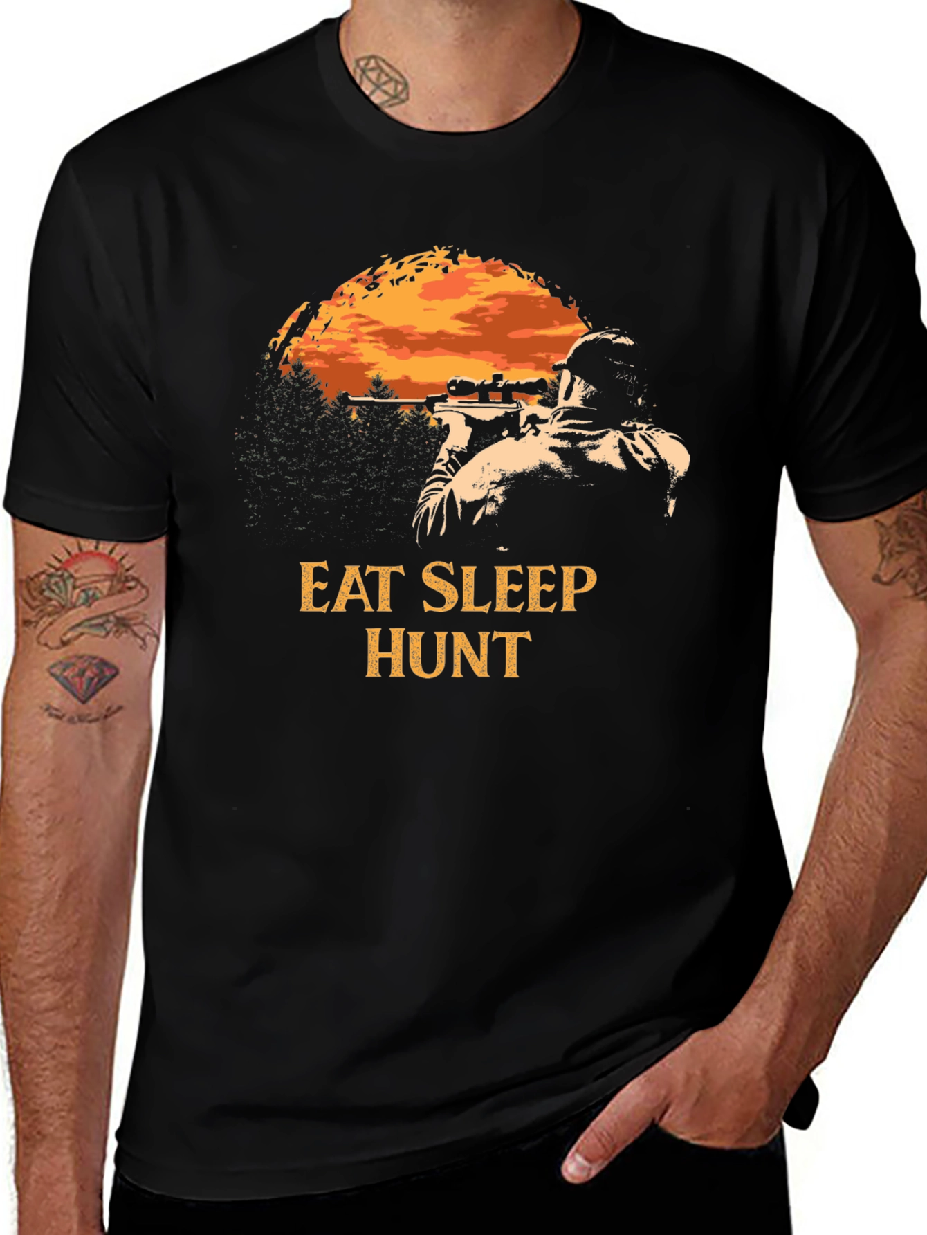Eat Sleep Hunt Graphic T-Shirt - Mens Hunting Apparel