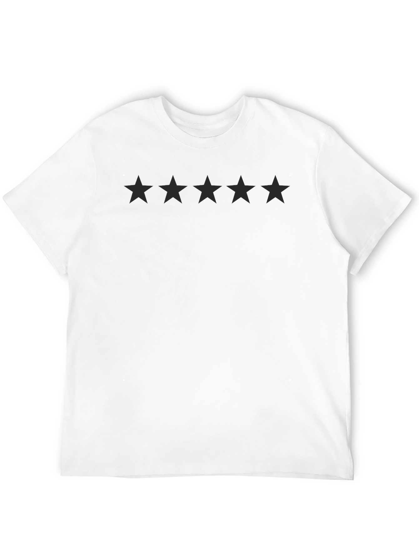 Mens Black Five-Star Graphic T-Shirt