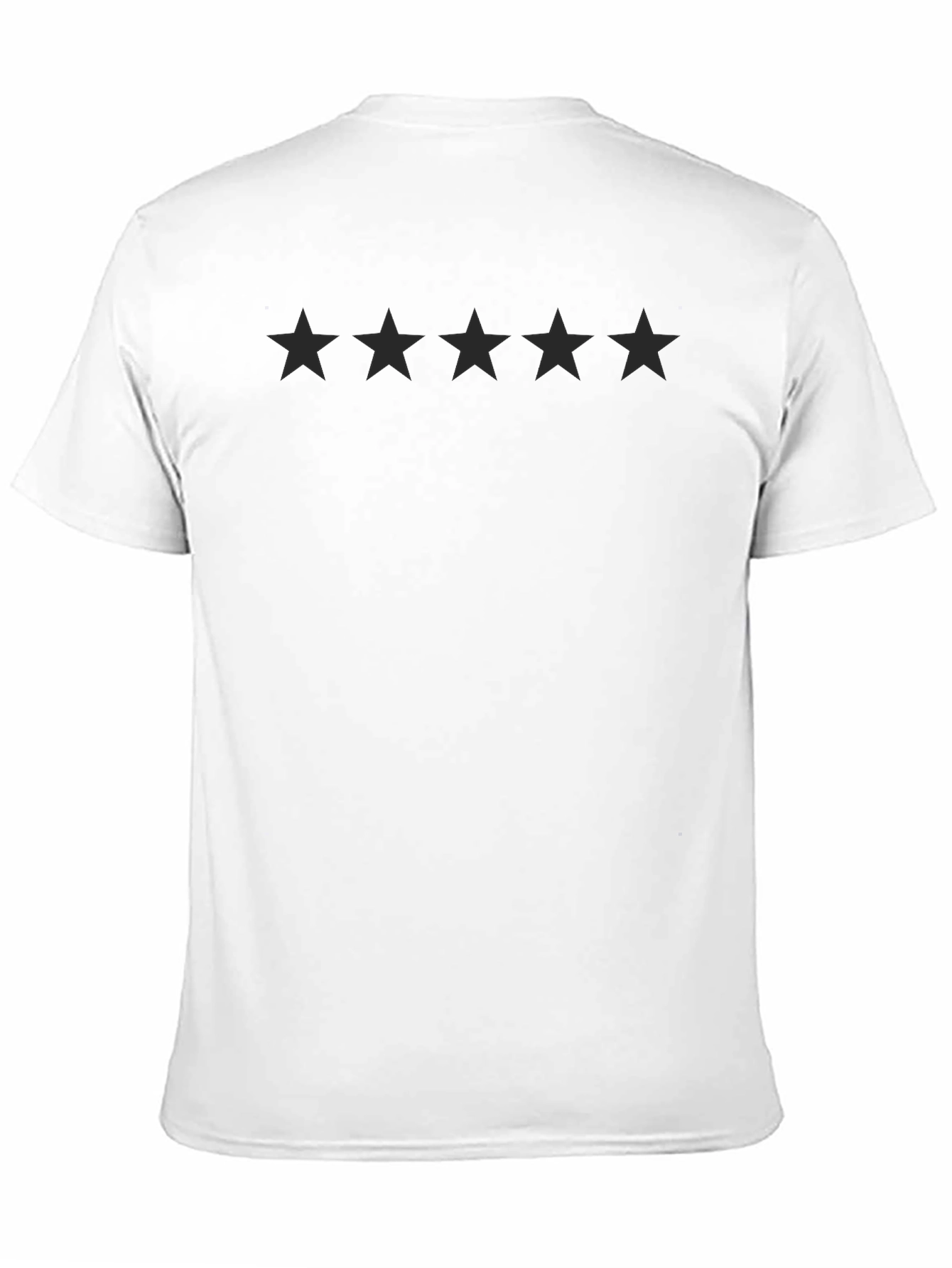 Mens Black Five-Star Graphic T-Shirt