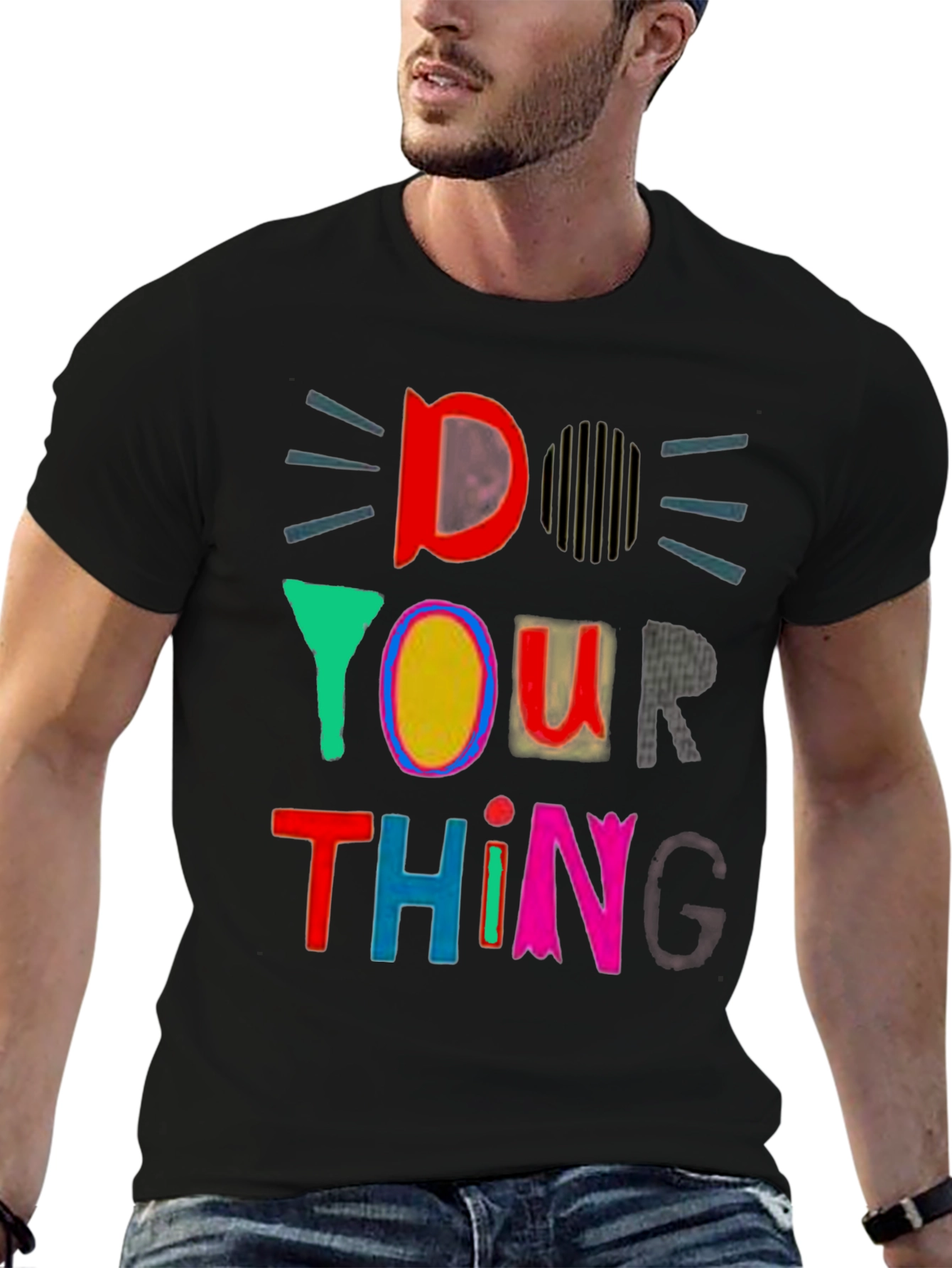 Do Your Thing Graphic Tee - Black Cotton T-Shirt