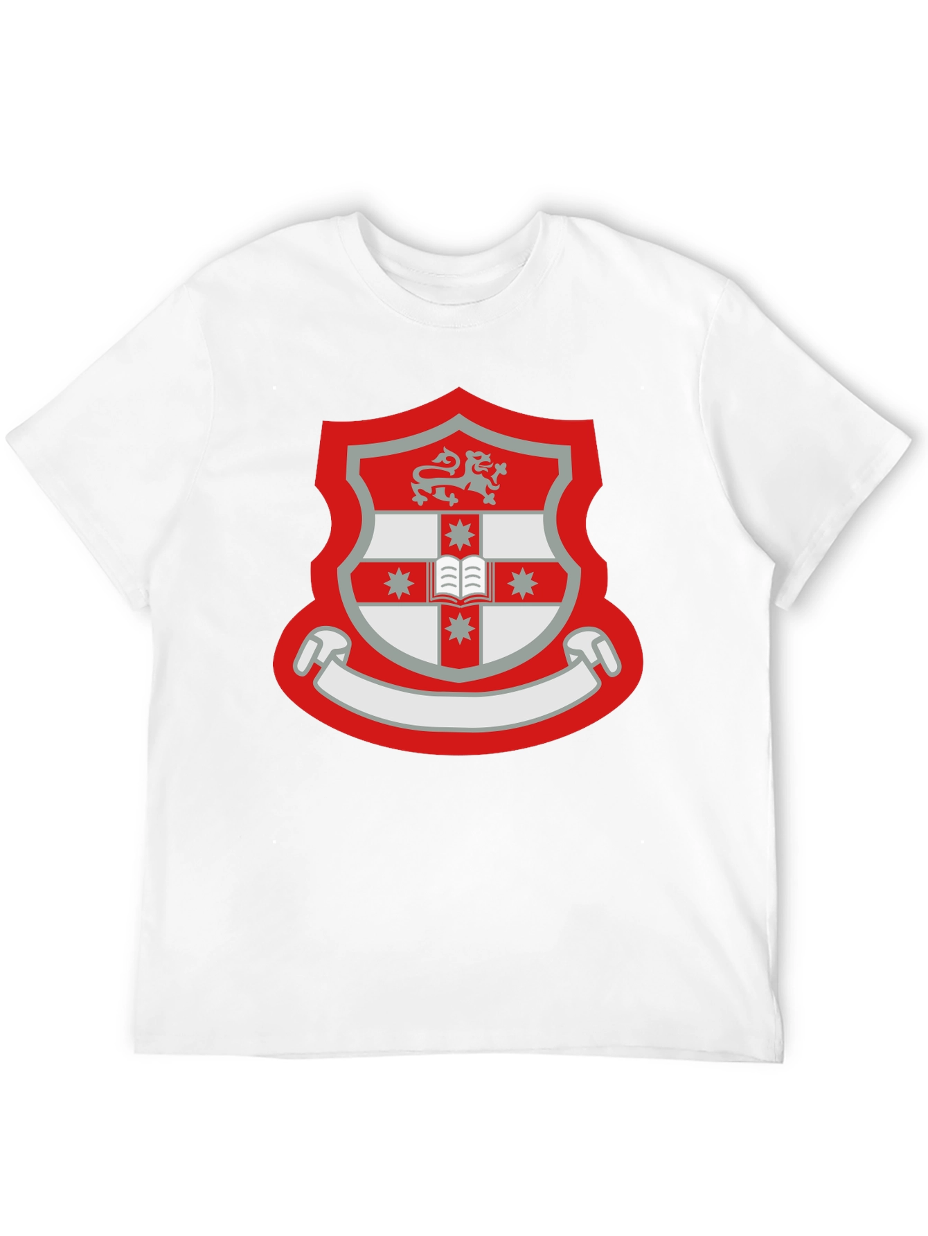 Emblem Shield Graphic Tee - Black Cotton T-Shirt