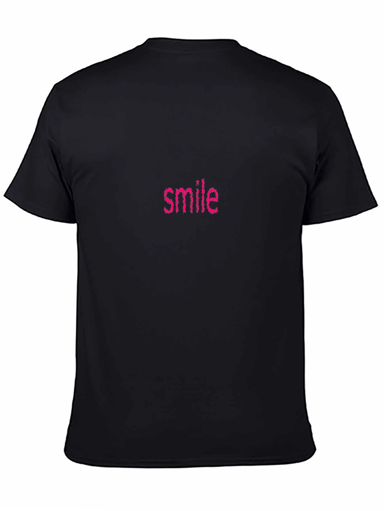 Smile Graphic Tee - Mens Black Casual T-Shirt