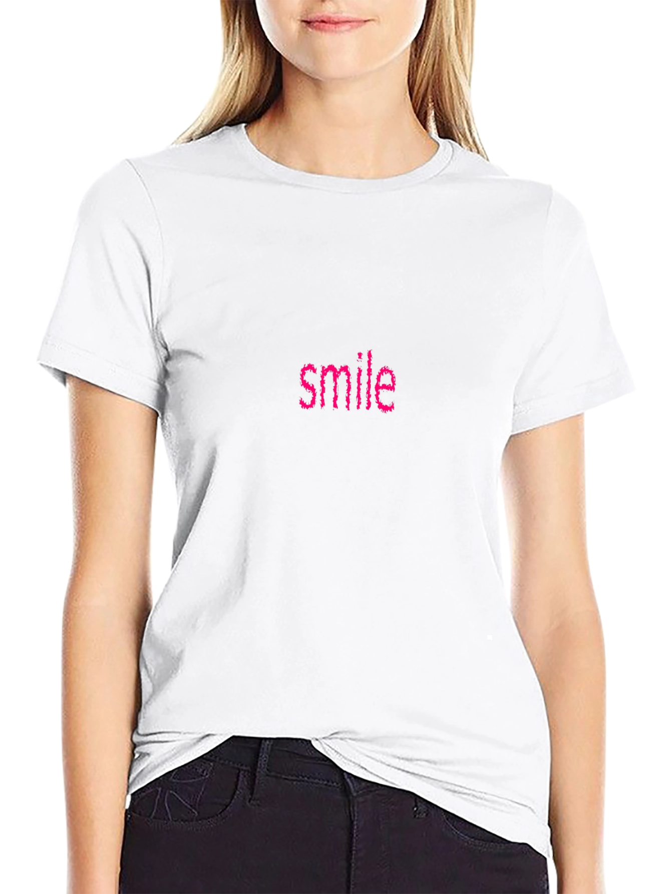 Smile Graphic Tee - Mens Black Casual T-Shirt