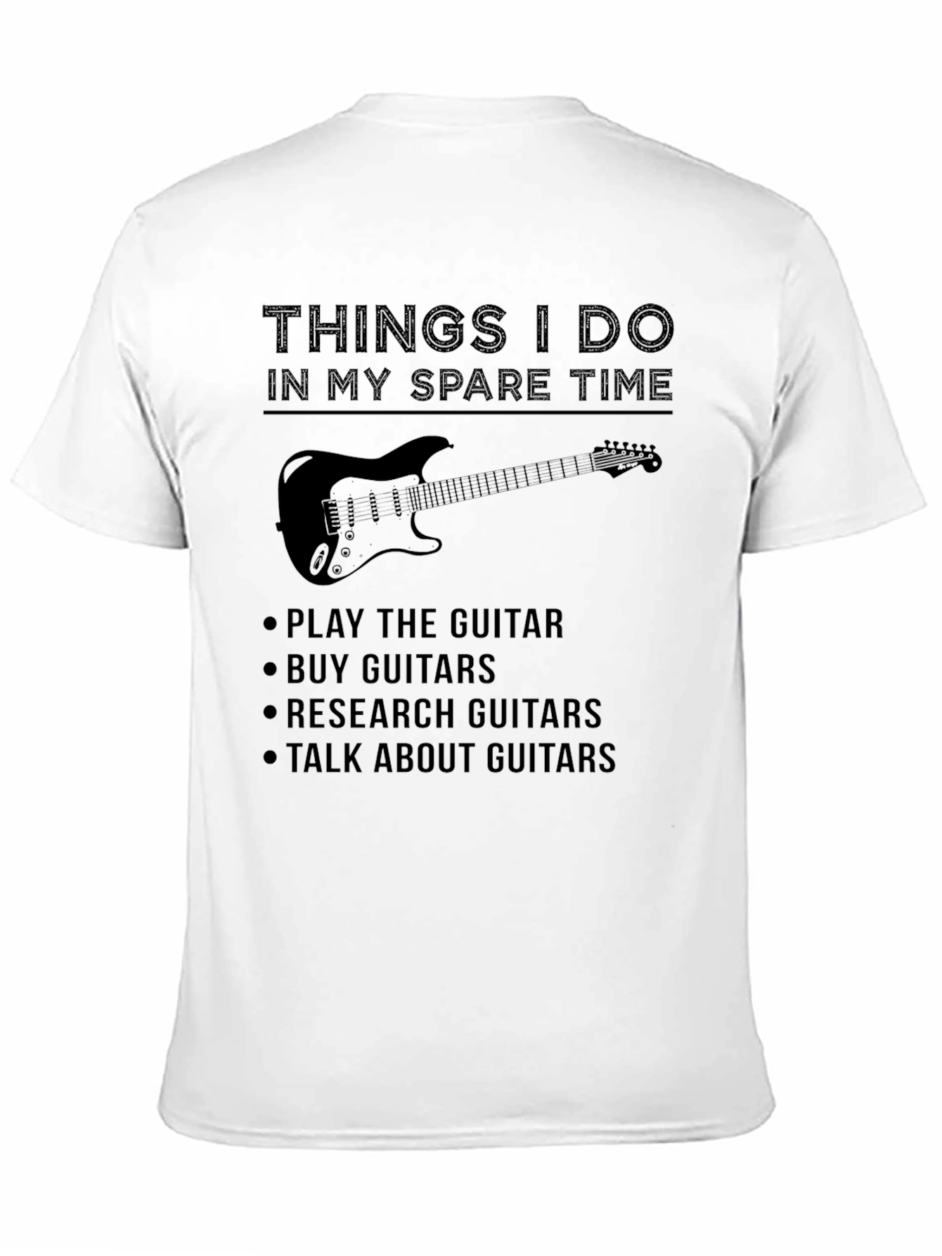 Guitarist Spare Time T-Shirt - Play Buy Research Guitars
