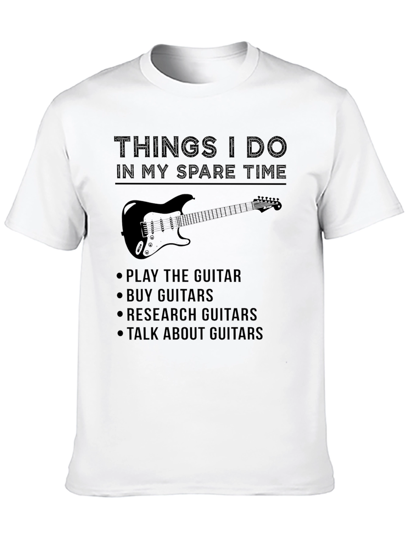 Guitarist Spare Time T-Shirt - Play Buy Research Guitars