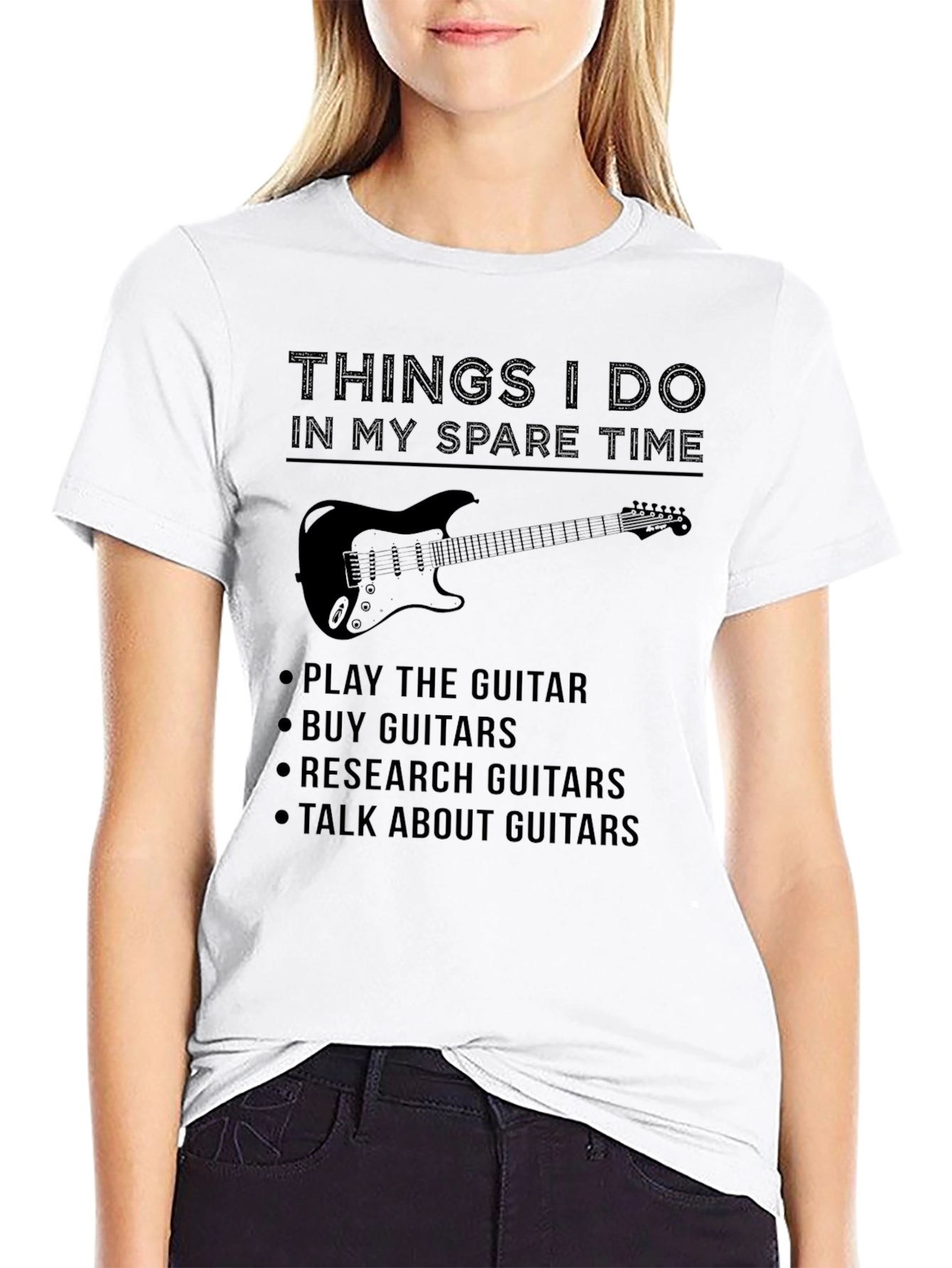 Guitarist Spare Time T-Shirt - Play Buy Research Guitars