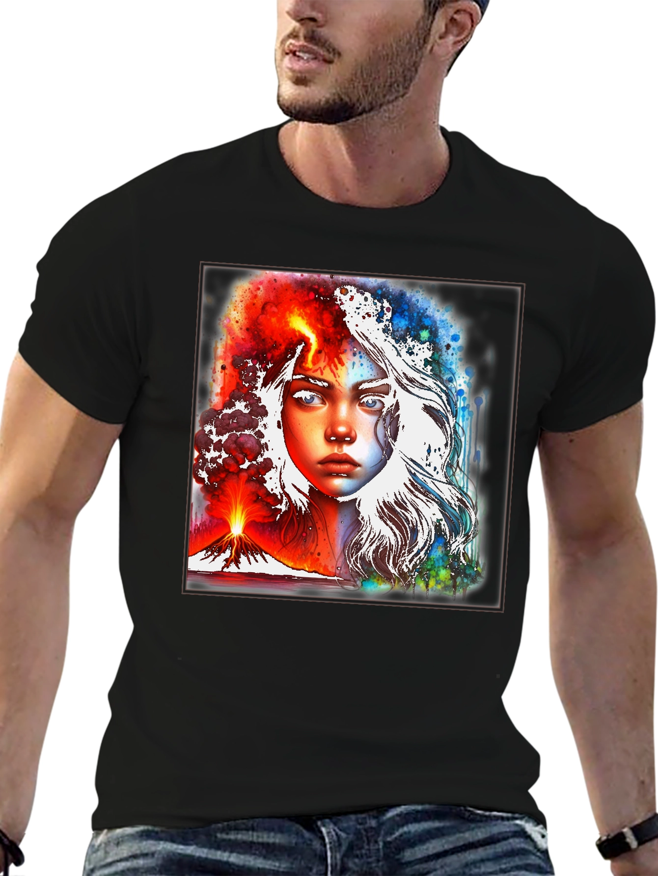 Fire and Ice Graphic T-Shirt