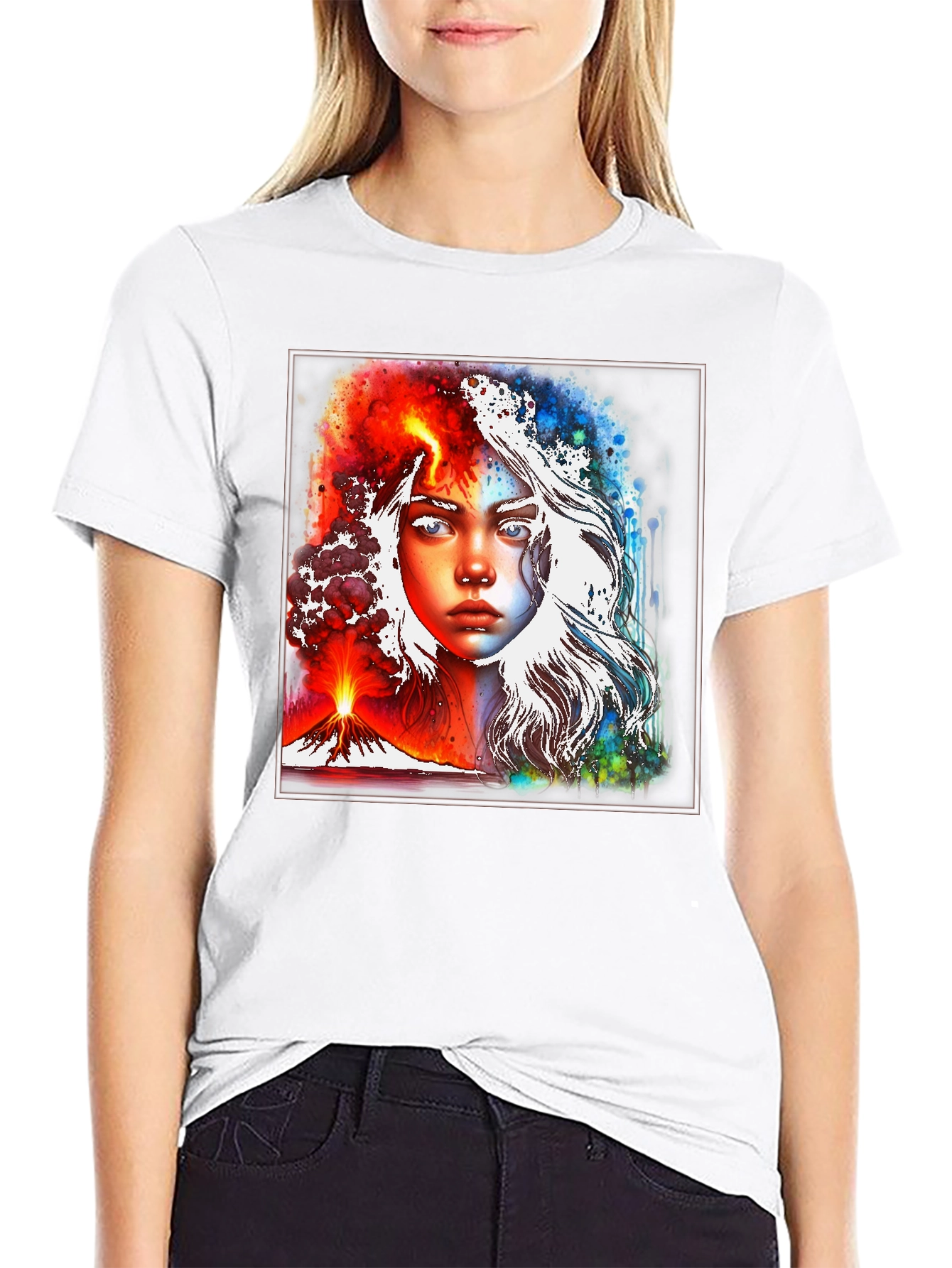 Fire and Ice Graphic T-Shirt
